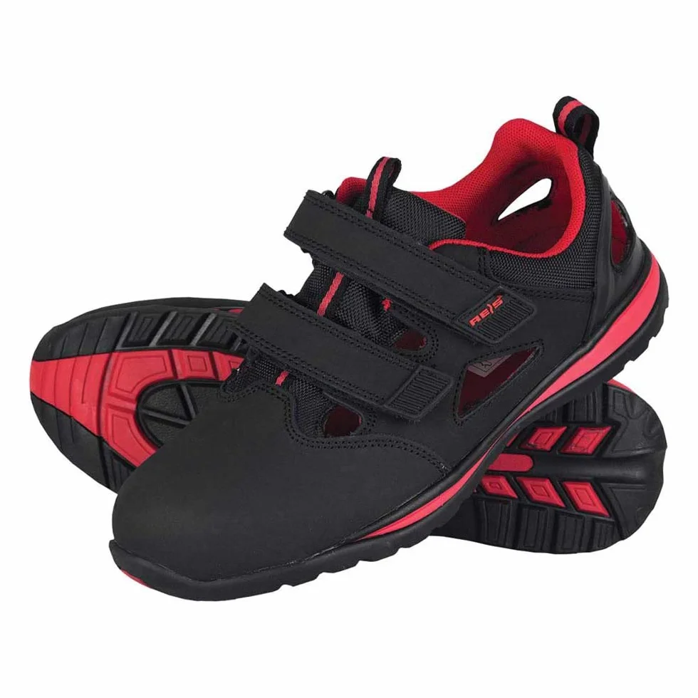 Reis Brvan-S39 buty ochronne, czarno-szare-czerwone, rozmiar 39