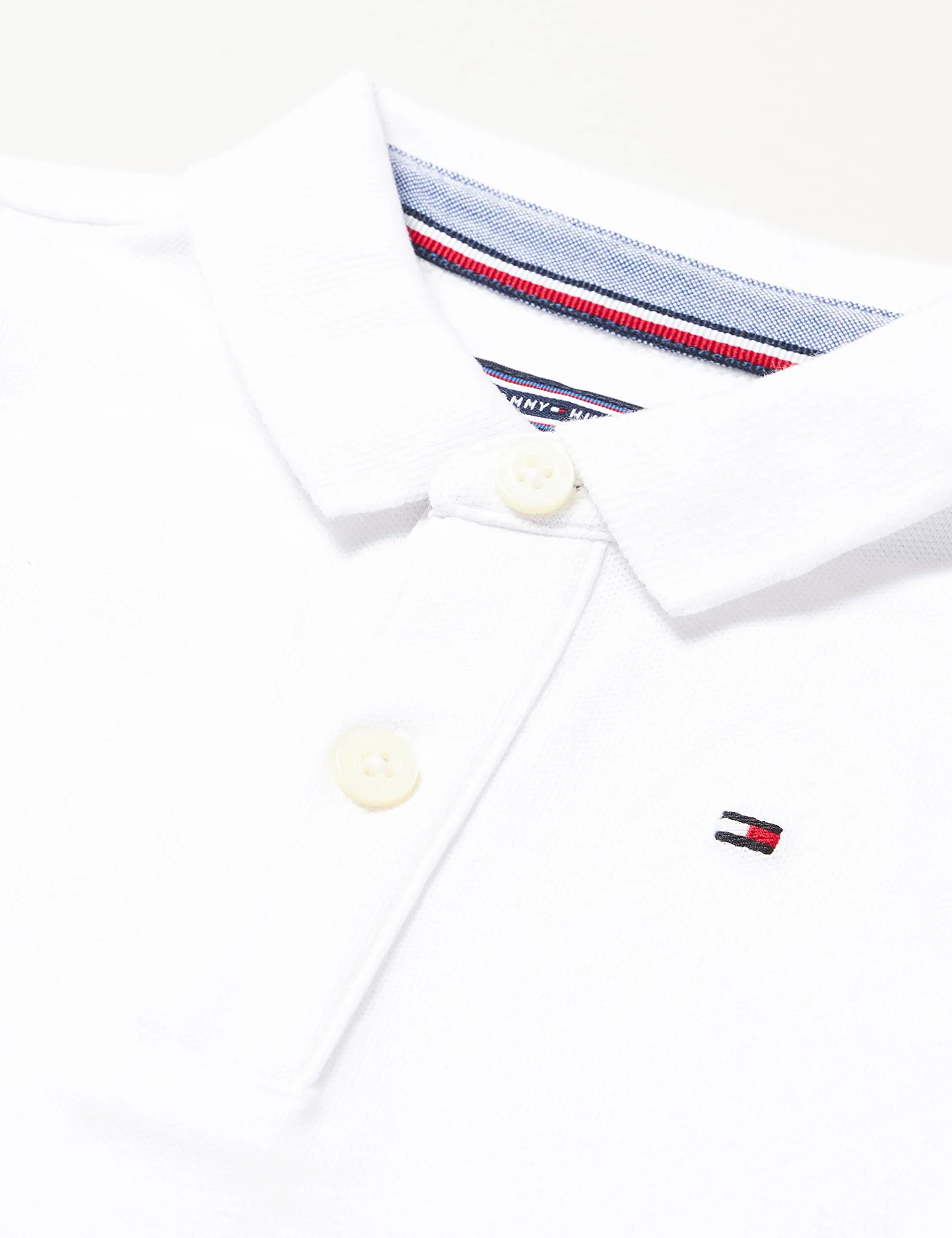 Tommy Hilfiger Chłopięce koszulki polo z krótkim rękawem, biały (Bright White), 10 lat