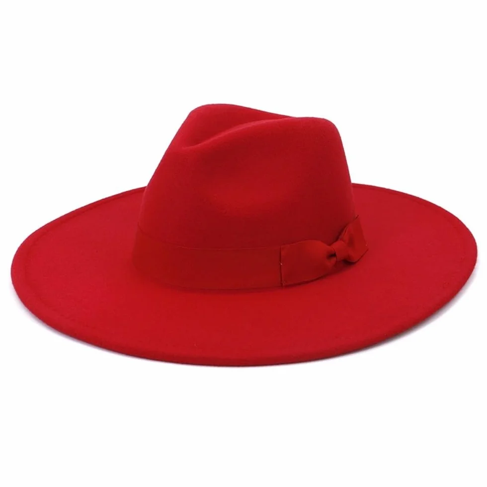 Fengyan kapelusze 2021 zima jesień damska elegancka retro filcowa czapka fedora duży szeroki daszek damskie kapelusze ślub kościół sukienka formalna czapka