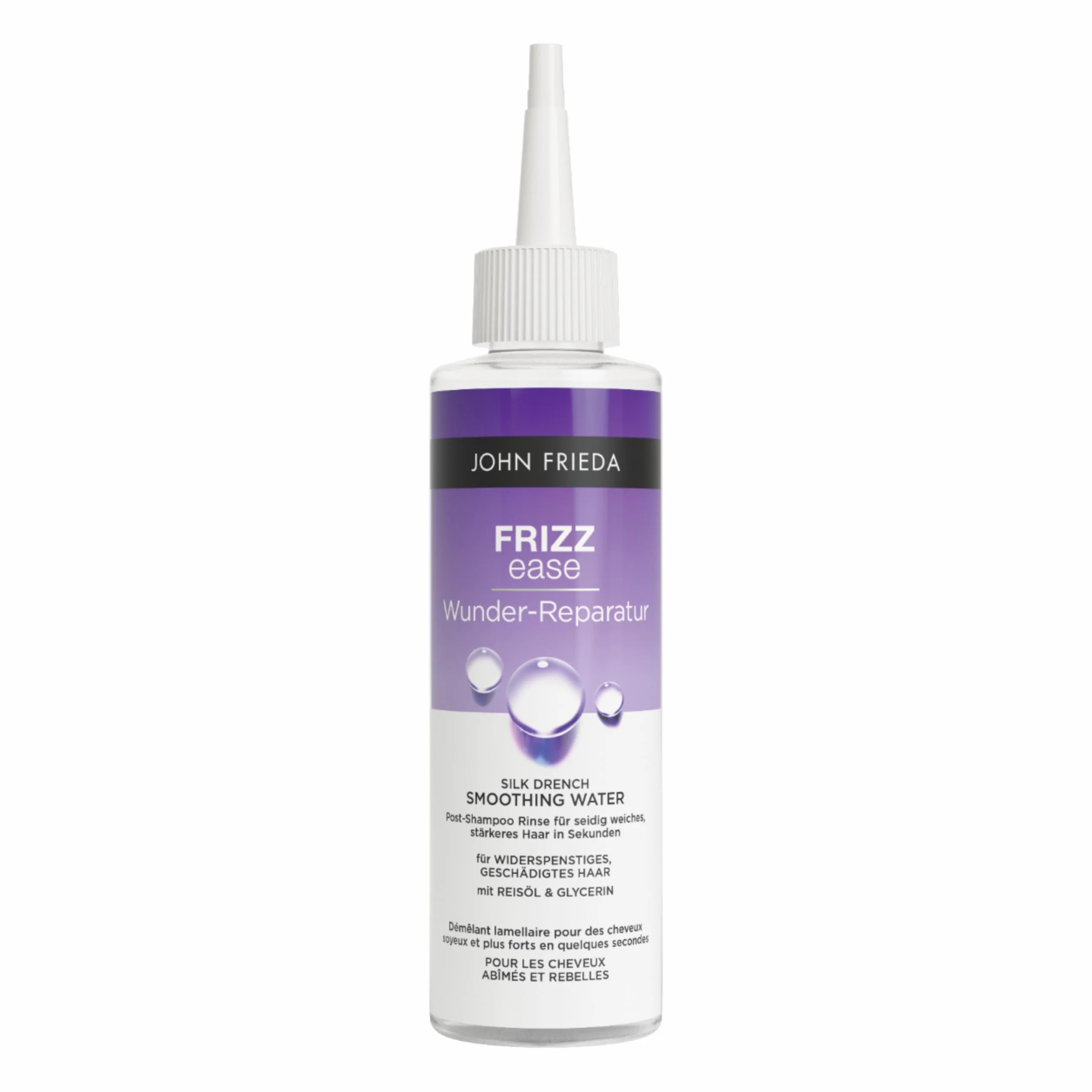 John Frieda Frizz Ease Wunder-reparation Silk Drench Smooting Water – zawartość: 200 ml – redukuje łamanie się włosów i rozdwajanie końcówek oraz zapewnia lepszą ochronę przed przyszłymi uszkodzeniami