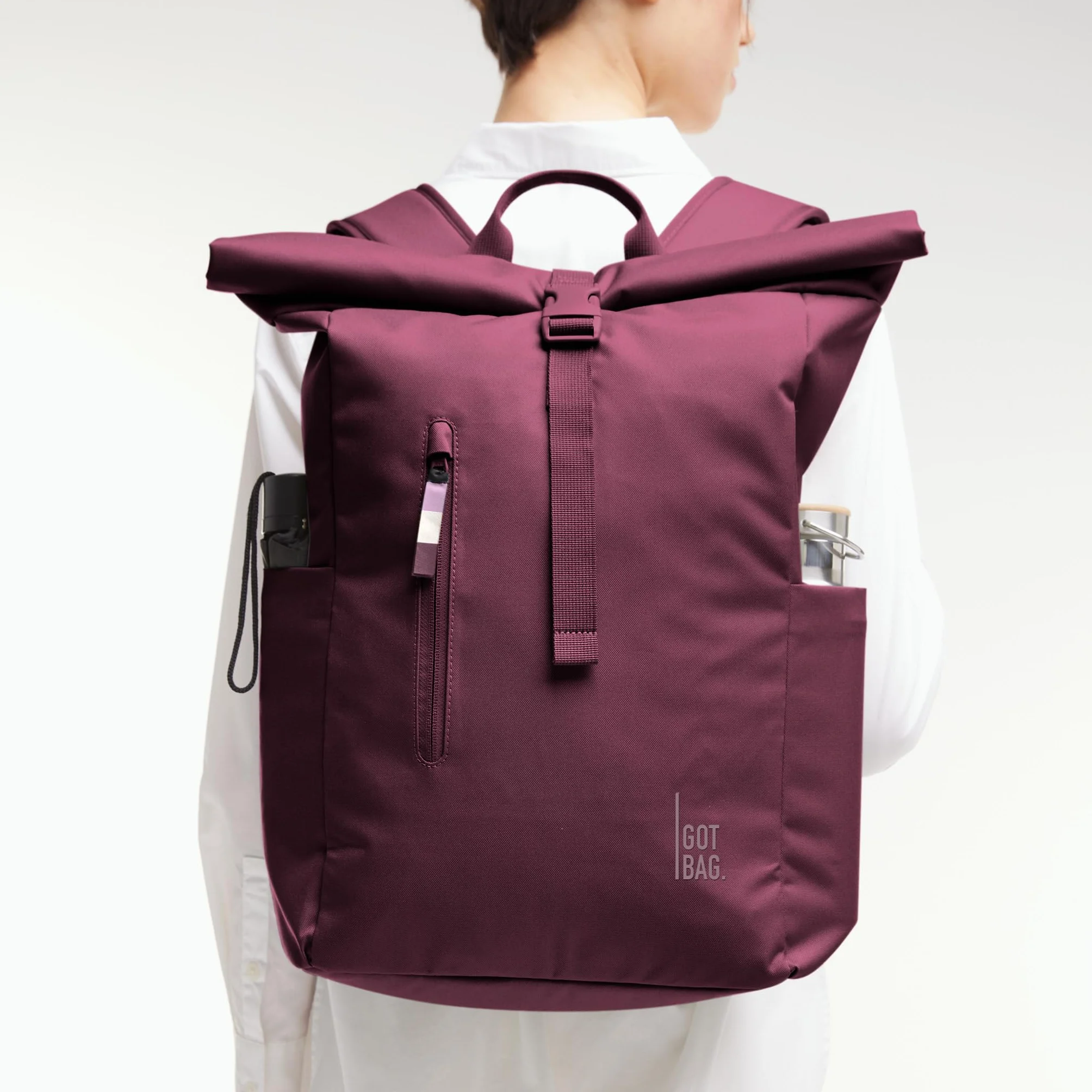 GOT BAG Rolltop Easy | Inteligentny Plecak na Laptopa 16 | Pojemnosc 20-31L | Wodoodporny Komfortowy Plecak Miejski