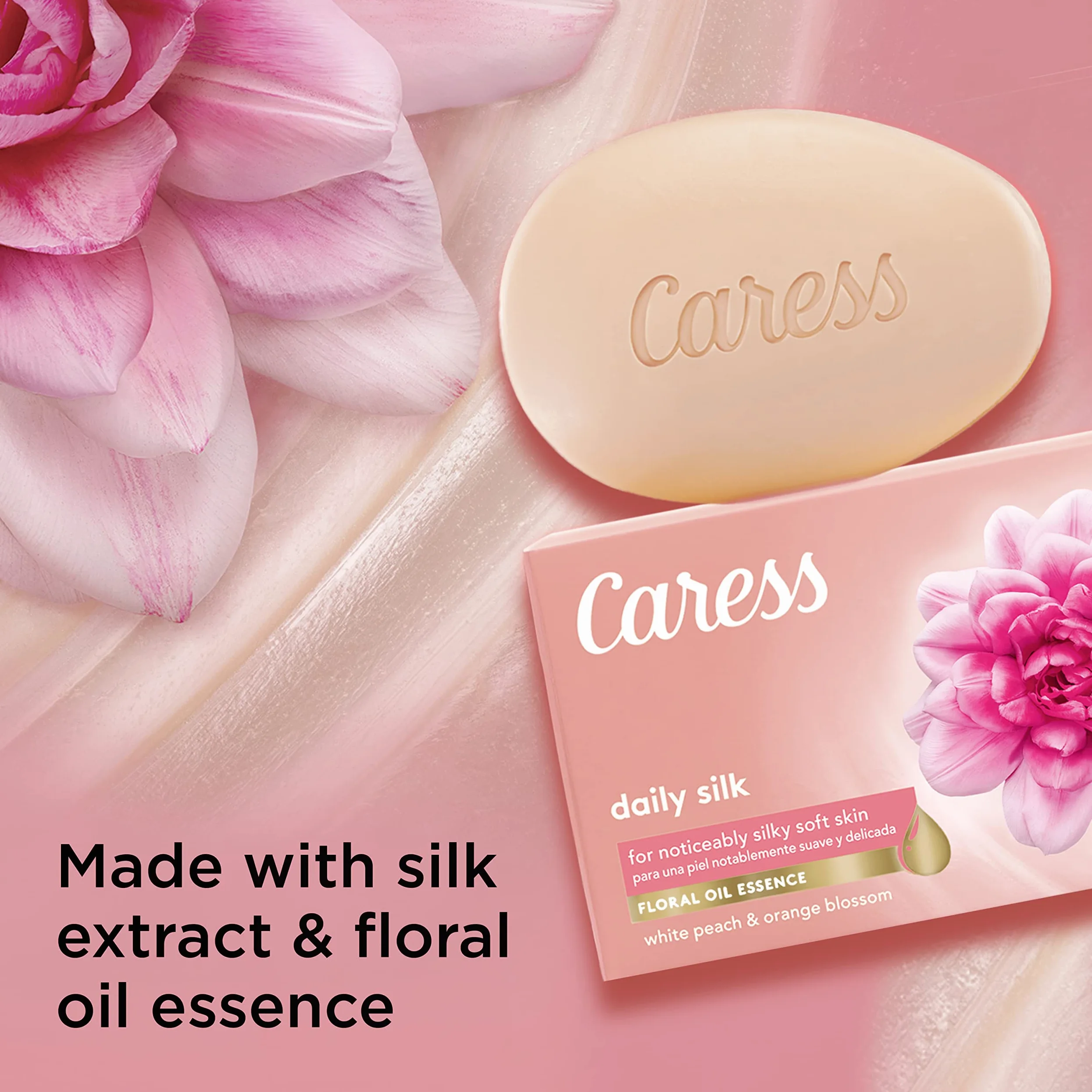Caress Beauty Bar, codzienny jedwab 113 g, 6 batonów