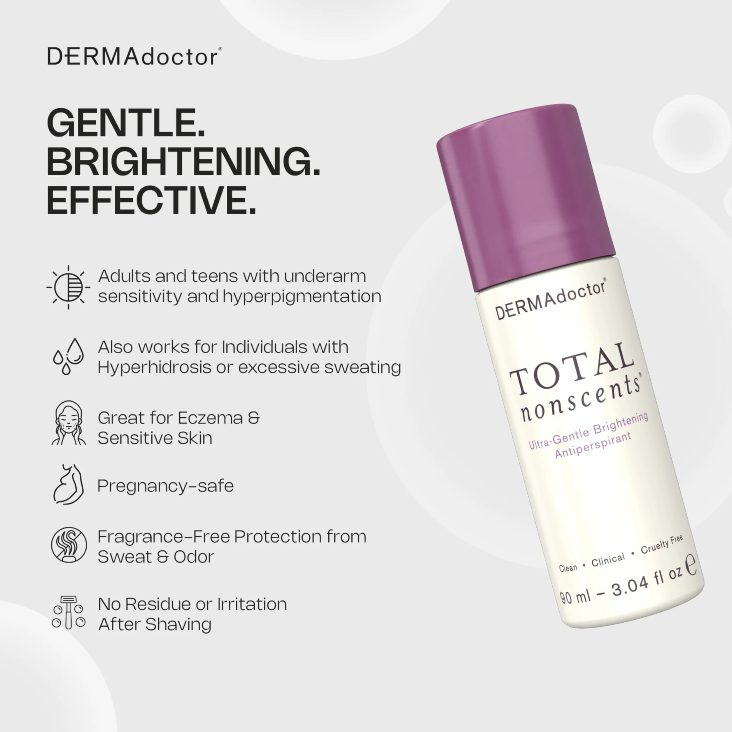 DERMAdoctor Total NonScents ultra-delikatny antiperspirant by DERMAdoctor