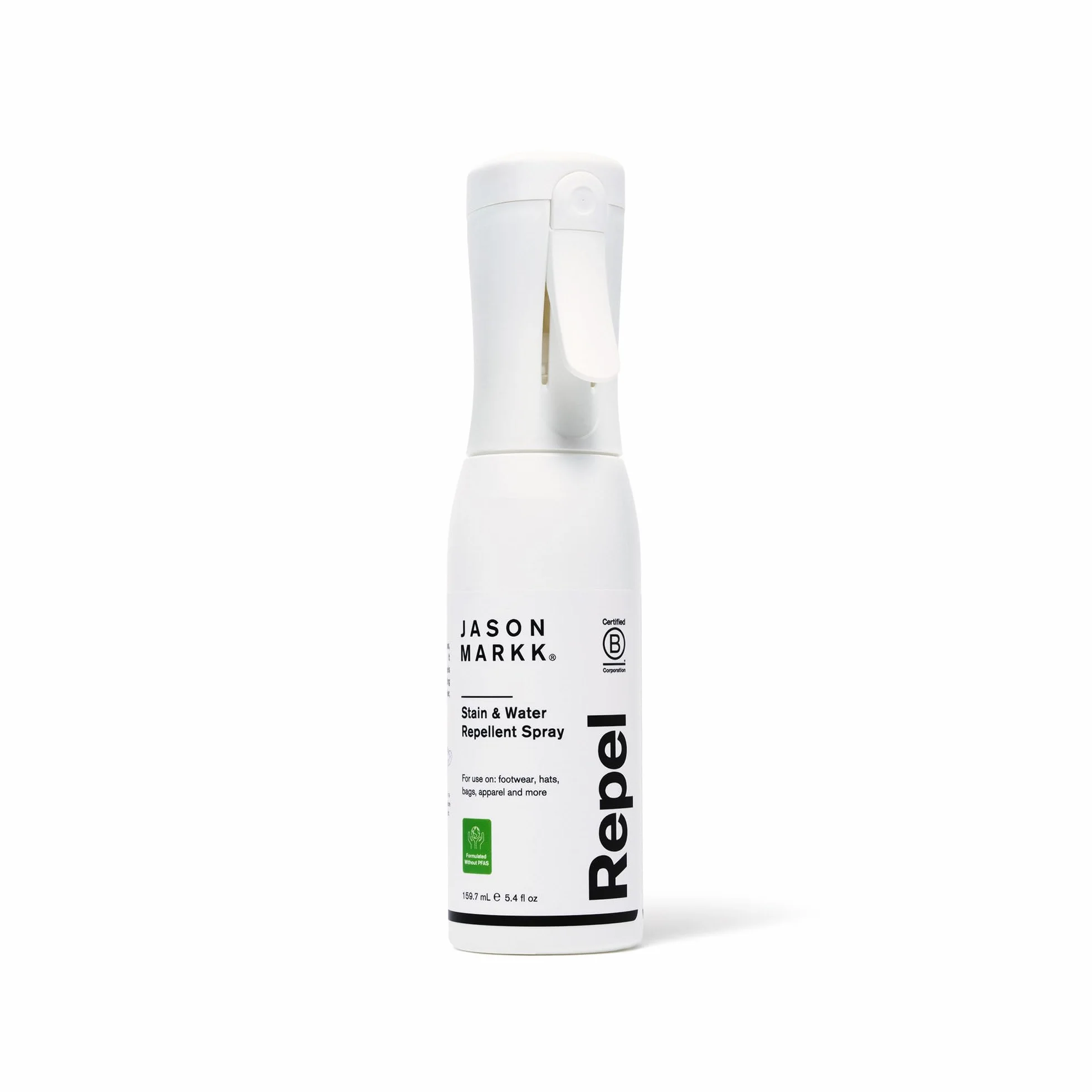 Jason Markk Repel Spray - PFAS-Free Stain & Water Repellent - Formuła na bazie wody, bez aerozolu - bezpieczna dla większości materiałów, w tym zamsz, nubuk, skóra i więcej, Przezroczyste, 70AA