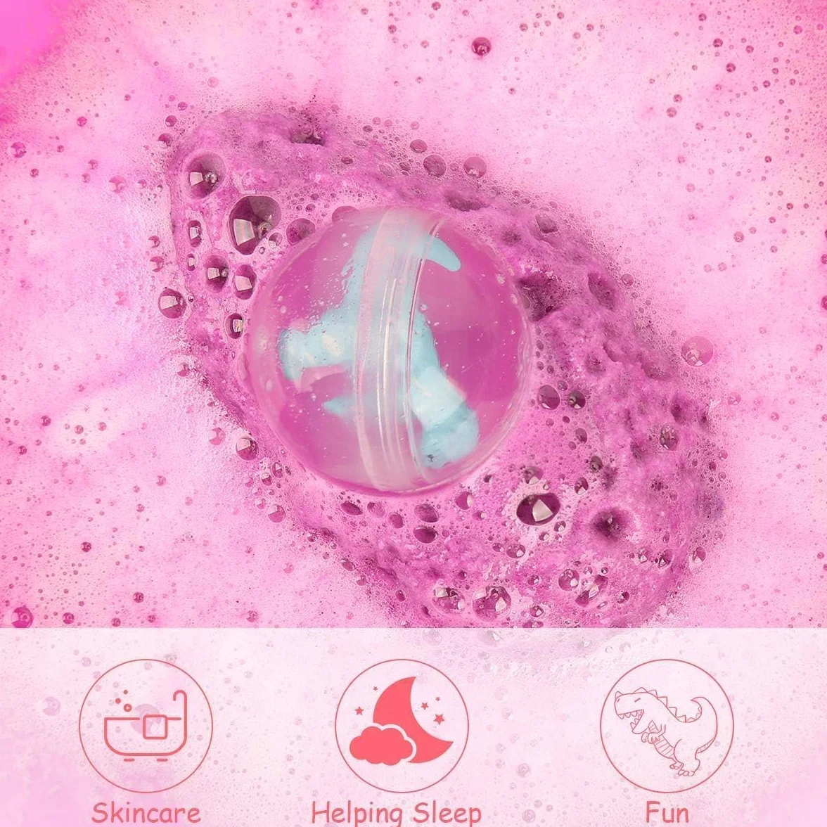 Dino Egg Naturalne Musujące Bomby do Kąpieli dla Dzieci z Niespodzianką Zestaw Prezentów