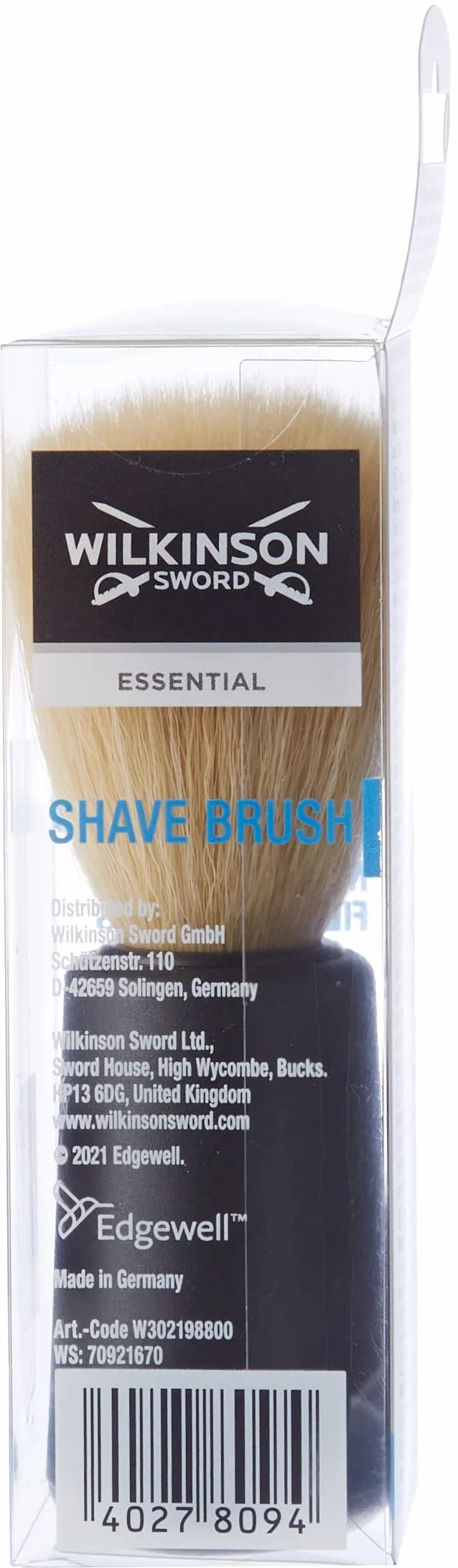 Wilkinson Sword Pędzel do golenia najlepsze włosie męskie, 1 szt