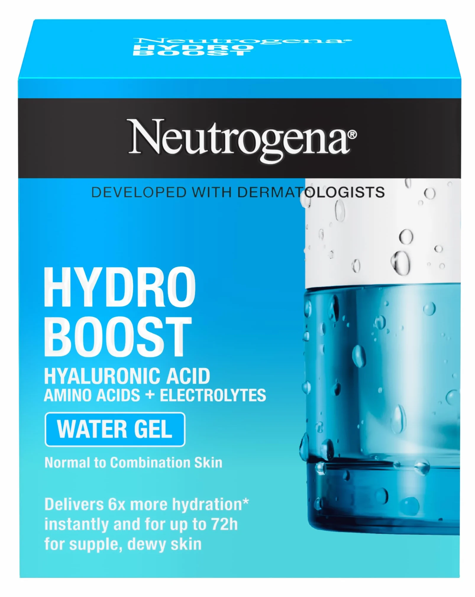 NEUTROGENA® Hydro Boost® Water Gel Nawadniający żel 50ml. Nawadniający żel do cery normalnej i mieszanej, nawilża skórę i wzmacnia jej barierę ochronną. Beztłuszczowa formuła, nie zatyka porów.