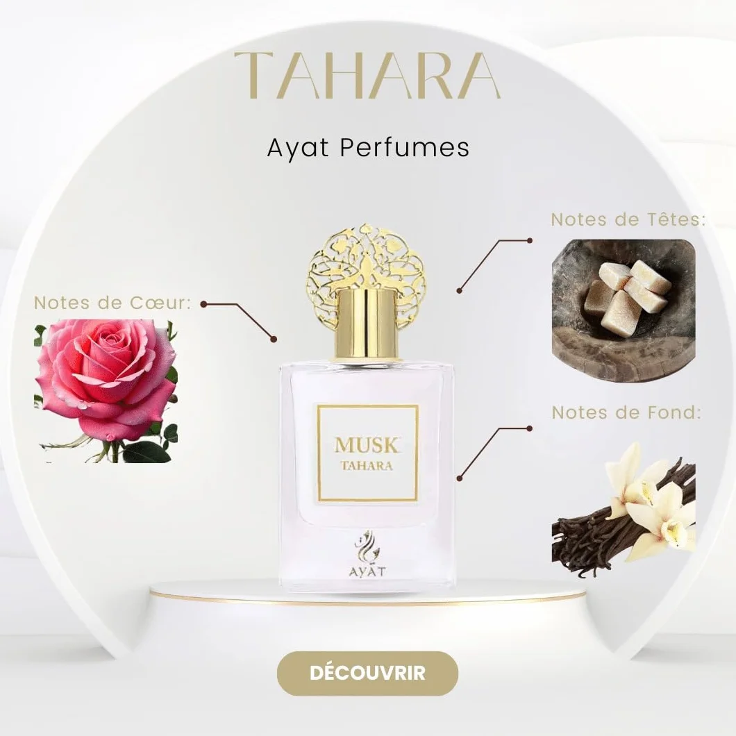 Ayat Perfumes Musk Tahara 50 ml olej bezalkoholowy halal arabski ekstrakt z perfum dla mężczyzn i kobiet