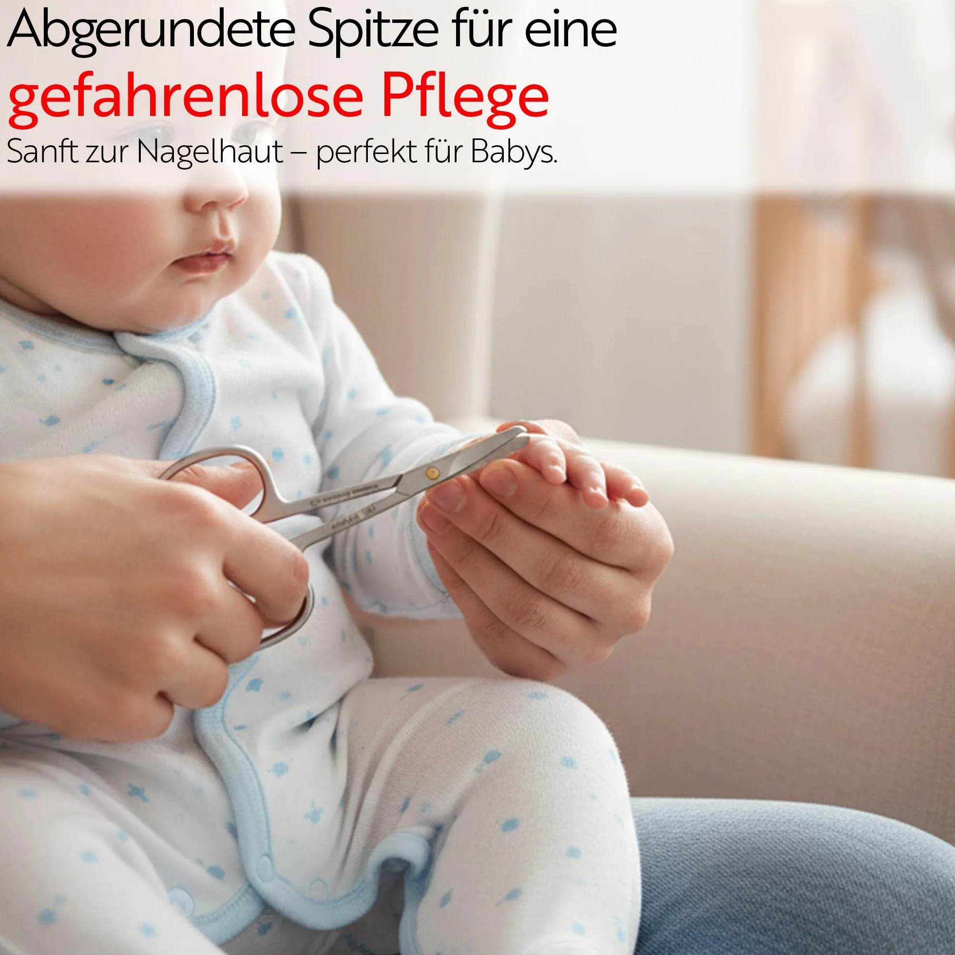 OTTO HERDER nożyczki dla niemowląt 9 cm stal nierdzewna do pielęgnacji paznokci