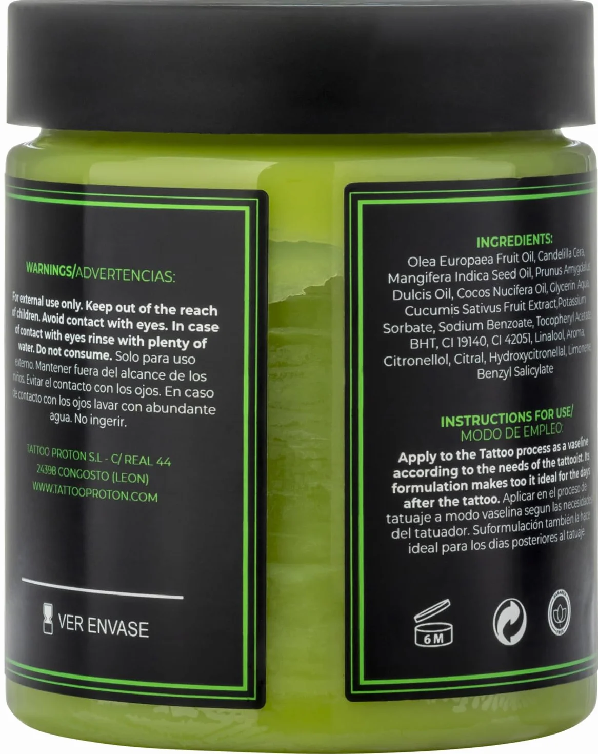 Proton Colours Obsession Krem do tatuażu i utwardzania Green 250 ml