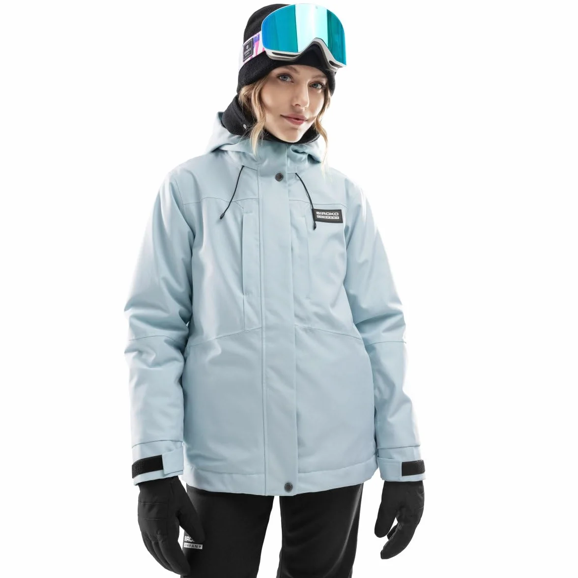 SIROKO - Ocieplana Kurtka Snowboardowa dla Kobiet Siroko W4-W Pole - XXS - Niebieski