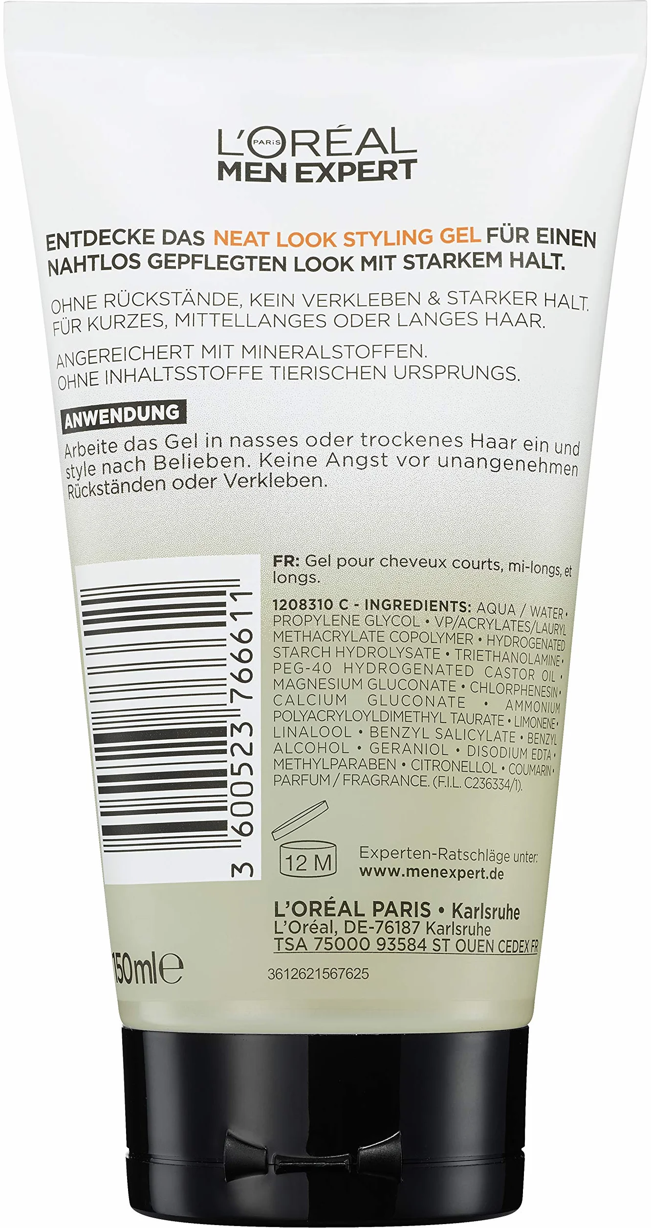 L’Oréal Paris Men Expert Invisicontrol Żel do Włosów 150 ml
