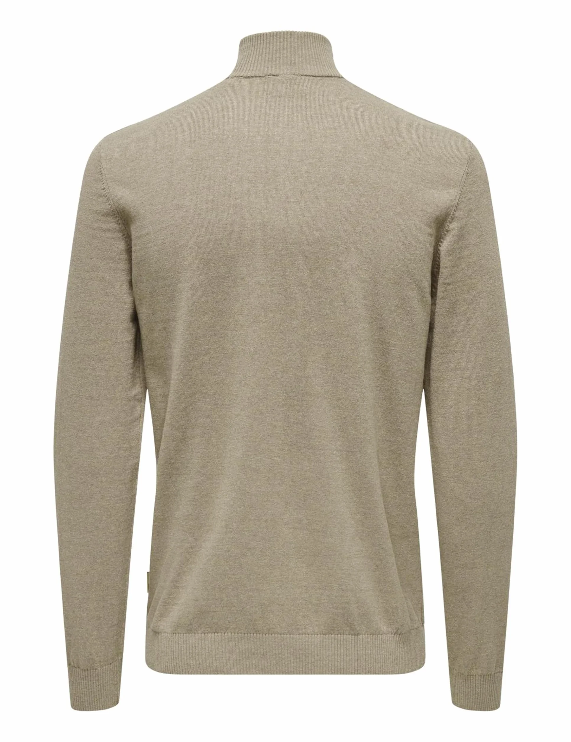 Only & Sons Sweter z dzianiny Mężczyźni Onsloui Reg 12 Mel Half Zip Knit