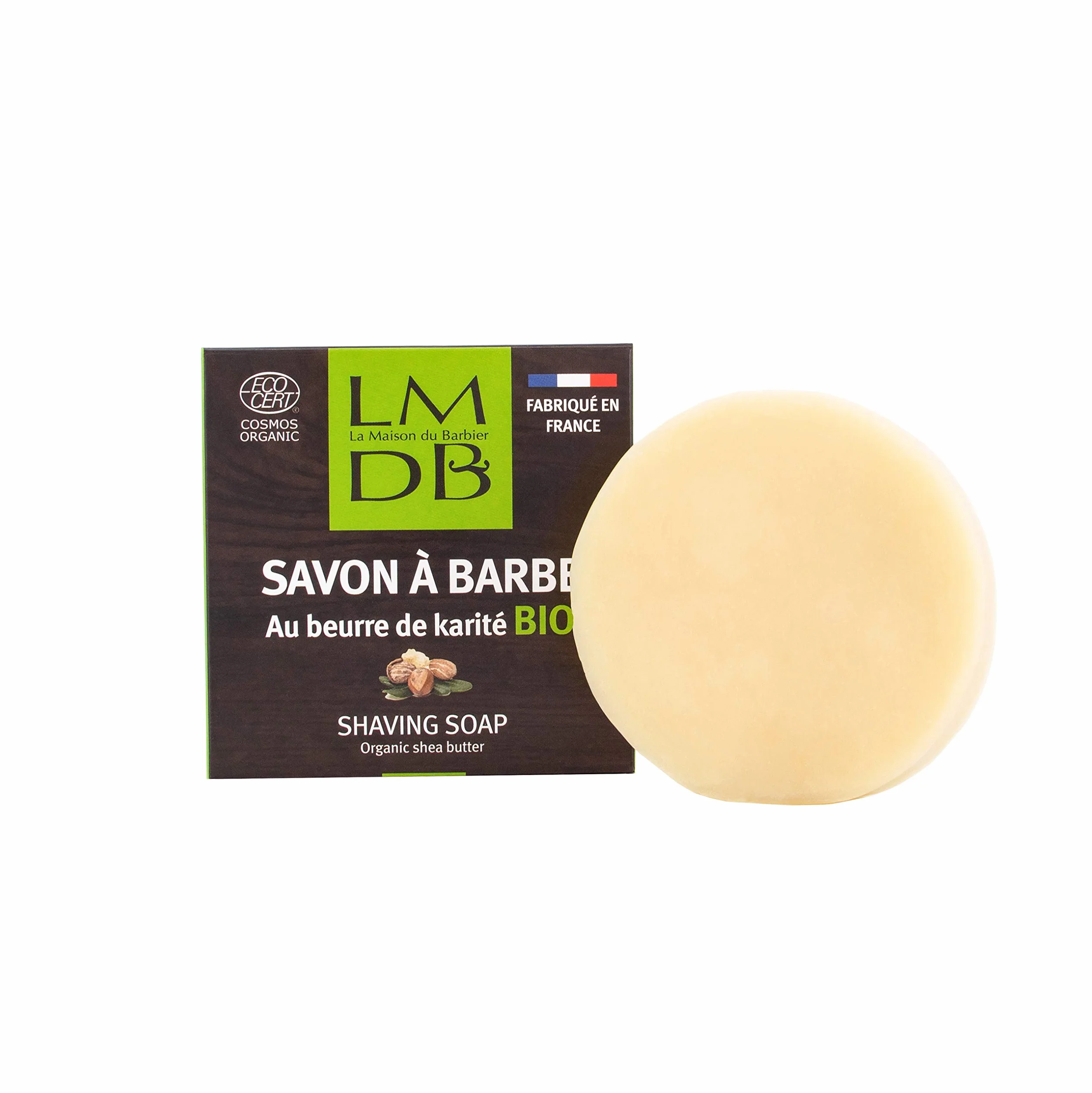 Mydło do brody z ekologicznym masłem shea - Ecocert Cosmos Organic, 99% składników pochodzenia naturalnego, 79% z rolnictwa ekologicznego - francuska produkcja - 80 g