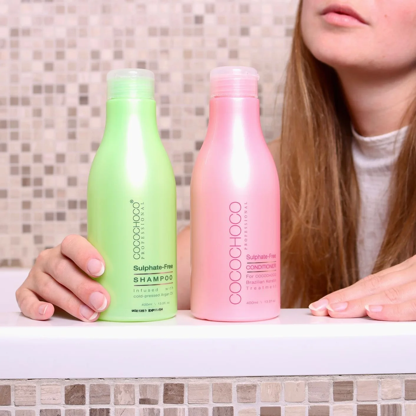 COCOCHOCO Professional szampon do pielęgnacji po zabiegu 400 ml i odżywka bezsiarczanowa do włosów 400 ml