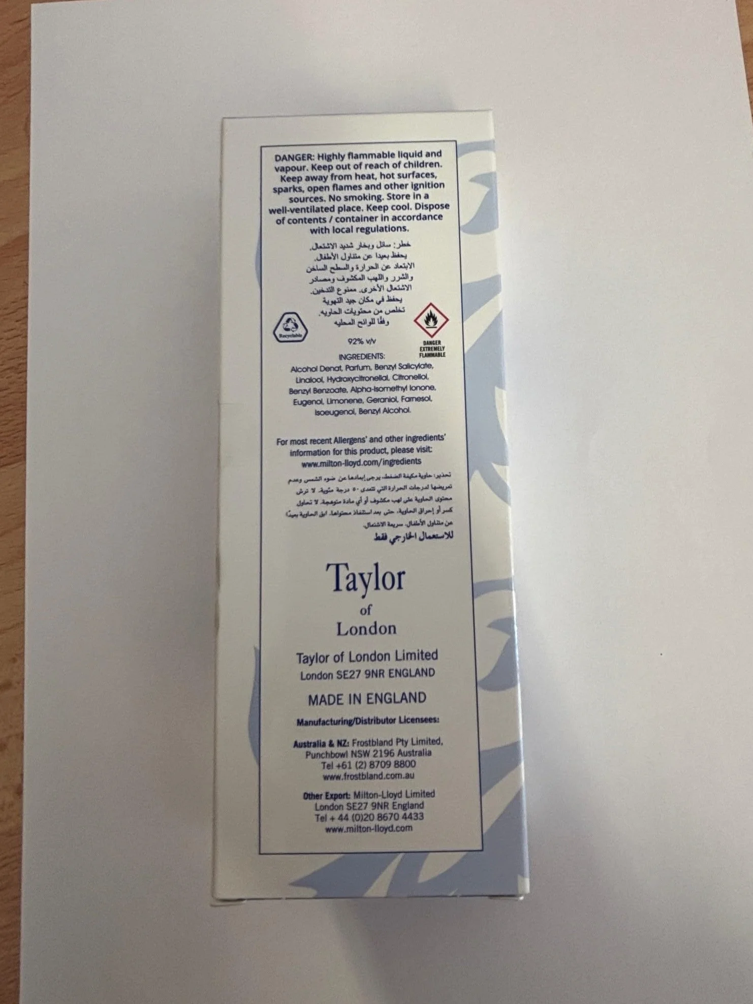 Taylor of London – Koronkowy zapach dla kobiet – 100 ml dezodorant w sprayu, Milton-Lloyd