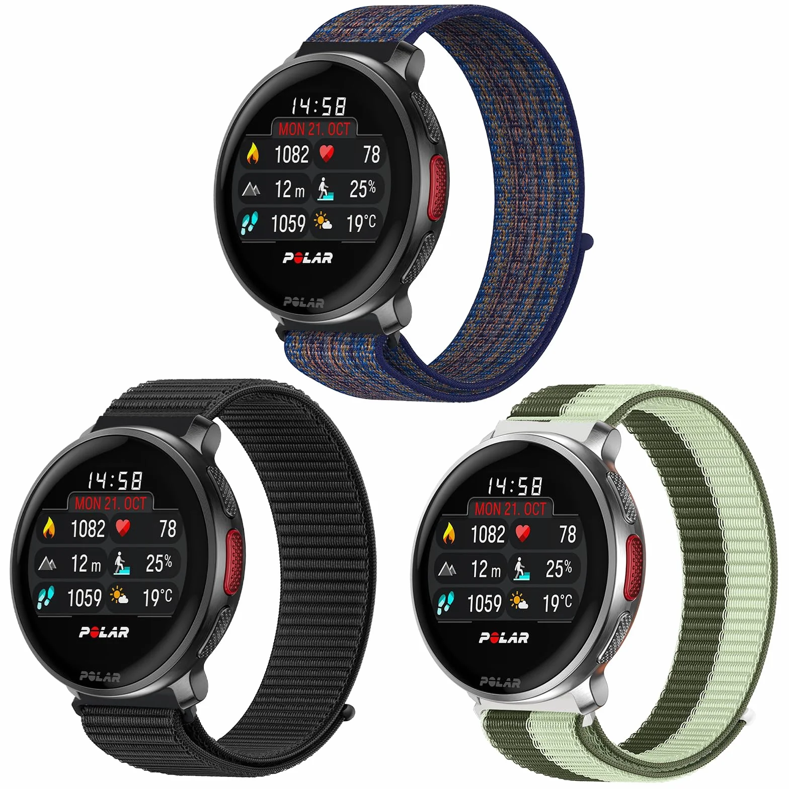 Nylonowy pasek do zegarka 22 mm do Polar Grit X Pro/Grit X/X2 Pro, Vantage M/M2/M3, elastyczny pasek do zegarka Polar Vantage V3, miękki, sportowy, zapasowy pasek dla kobiet i mężczyzn