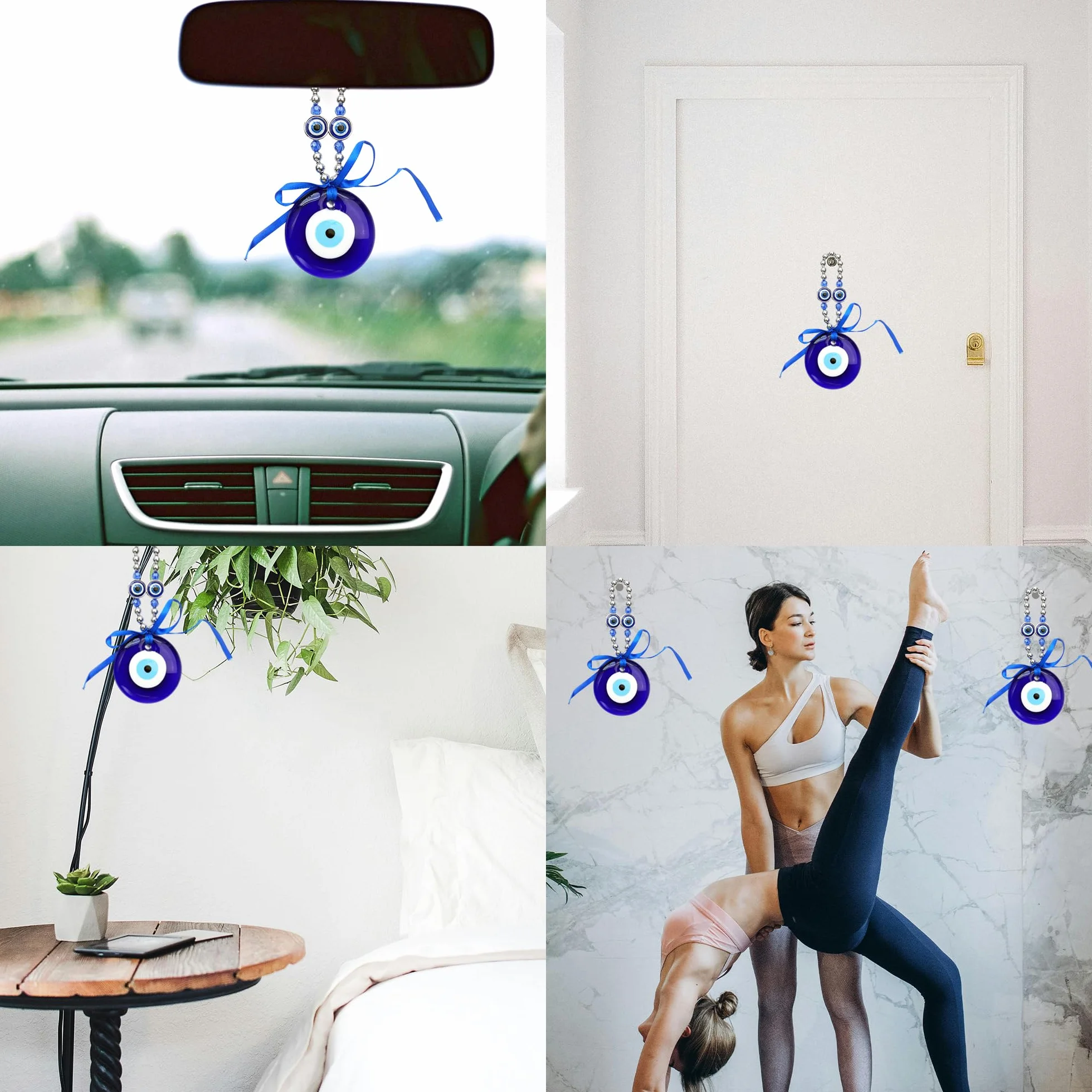 Turecki amulet z niebieskimi oczami Nazar Boncuk tureckie oko Fatimy Oko Wiszący ornament Evil Eye Ornament Amulet Dekoracja Amulet Dekoracja Talizman Breloczek do kluczy