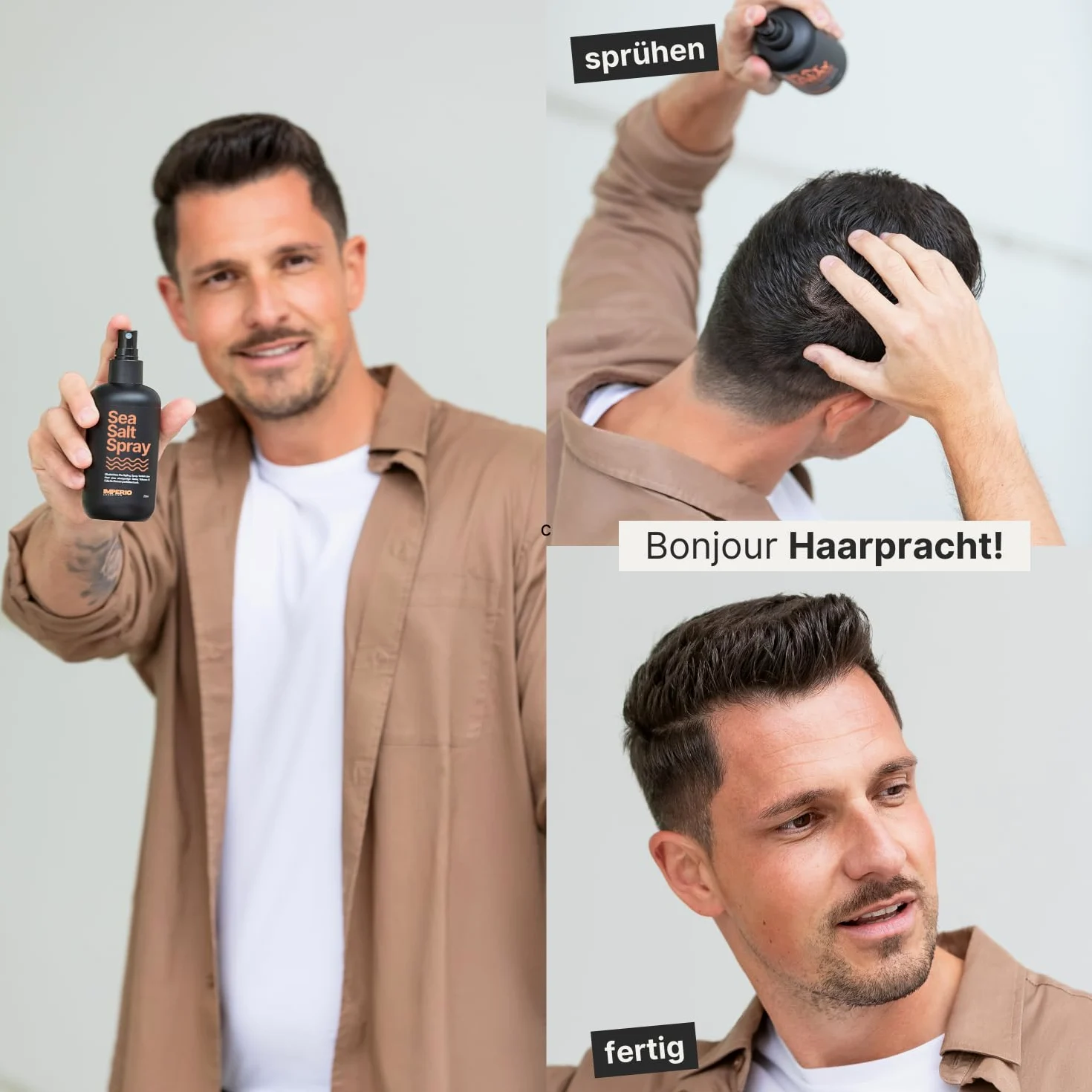 IMPERIO Sea Salt Spray - 250 ml Premium Salt Spray dla większej objętości i stabilnej tekstury - idealne fale na plaży, więcej objętości i uchwytu dzięki mocy oceanu - unisex - zapach