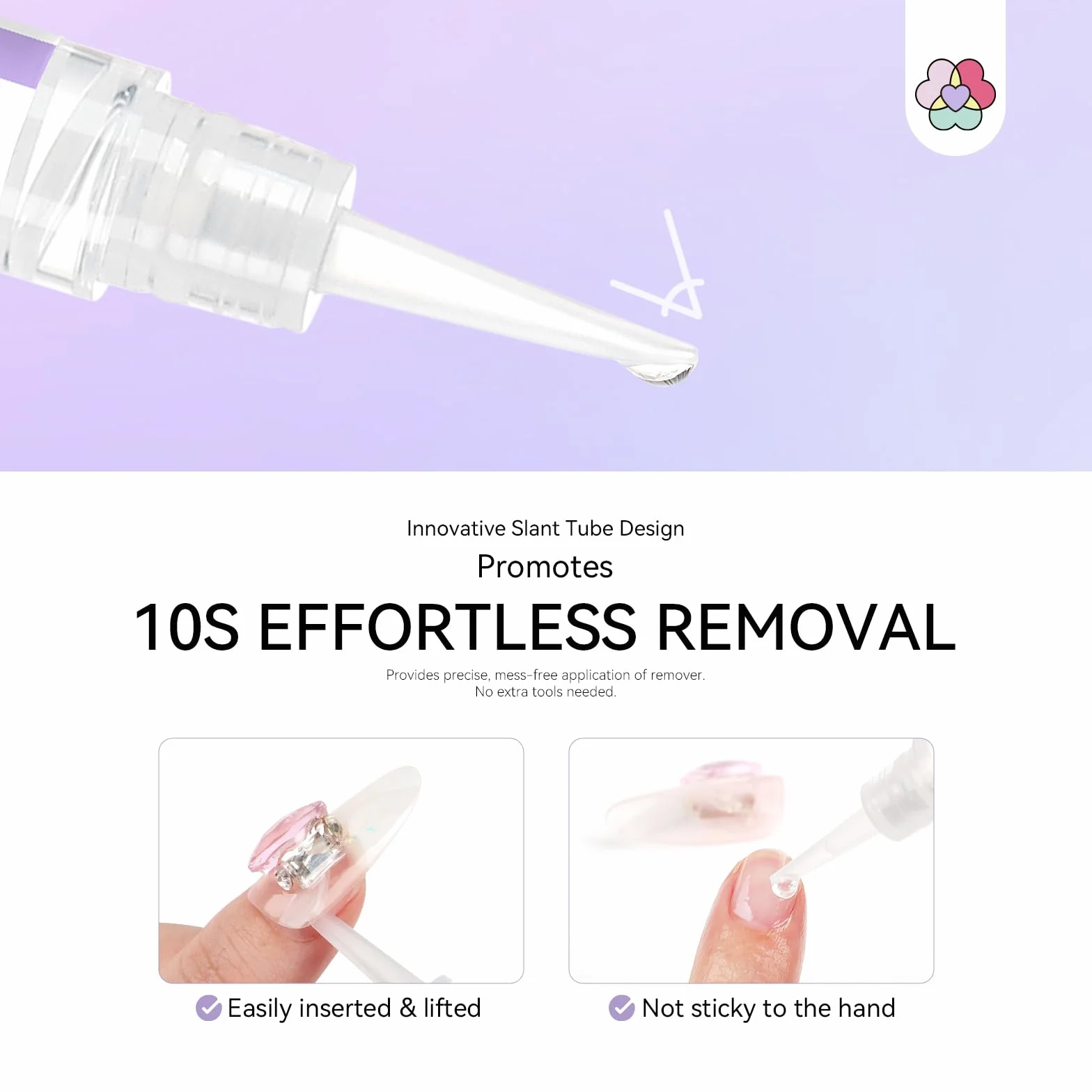 SAVILAND Advanced Press On Nail Polish Remover Pen: 10-sekundowy, bezproblemowy zmywacz do kleju do paznokci, 2 sztuki Click & Remove Nail Glue Remover do paznokci Press On
