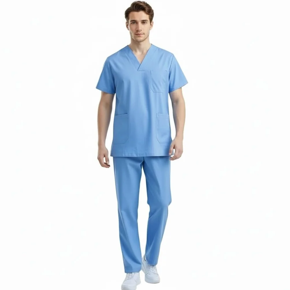 Chesoon Medical Scrubs Uniform męski letni krótki rękaw zestaw dla dentystów klinik