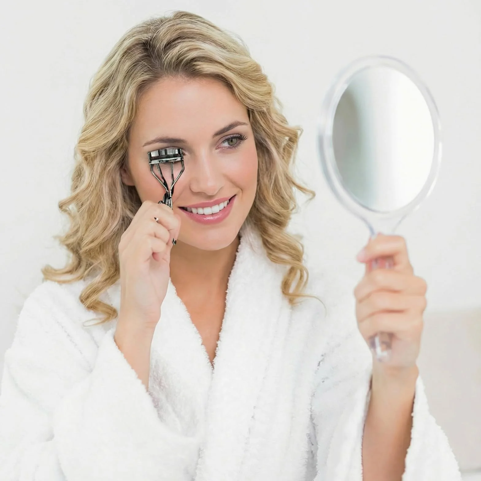 Gjinxi Zalotka do rzęs ze stali nierdzewnej z 10 zapasowymi wkładkami silikonowymi dla kobiet, metalowy eyelash curler do makijażu oczu, uniwersalne narzędzie do oddzielania rzęs, do wszystkich