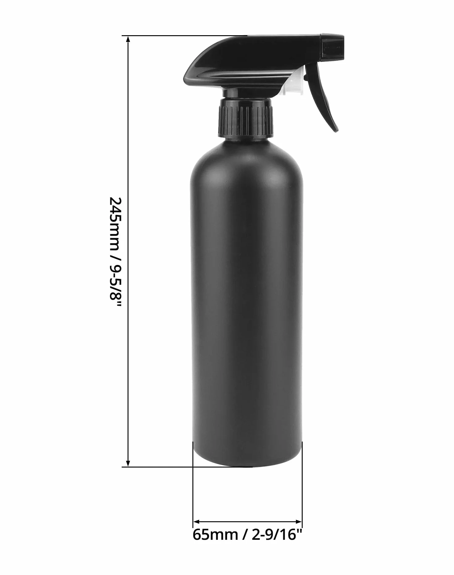 QWORK® 4 sztuki butelka ze sprayem 500ml, czarna, do pielęgnacji włosów, pielęgnacji i czyszczenia roślin kwiatowych