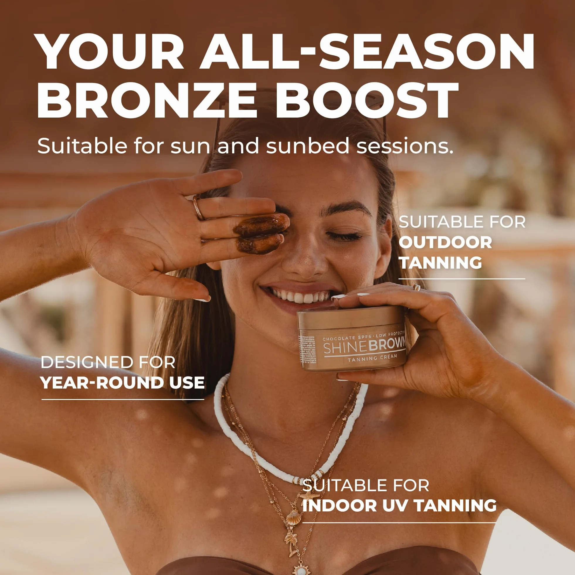 BYROKKO Shine Brown Chocolate Bronze przyspieszacz opalania (200 ml), krem brązujący do szybkiej czekoladowej opalenizny, skuteczny w solarium i słońcu, do naturalnej opalenizny