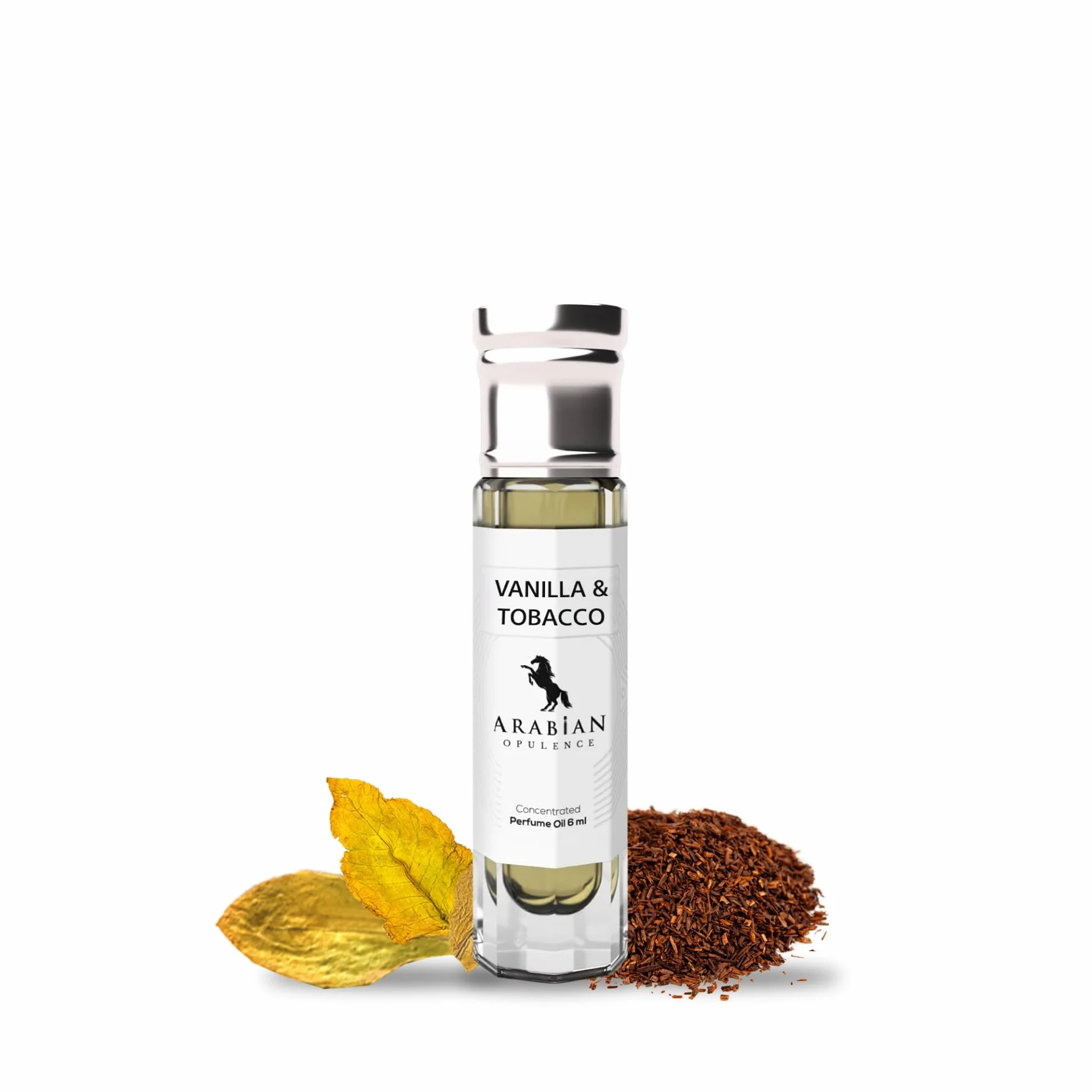 Arabian Opulence FR273 VANILLA & TOBACCO Roll-on olejek perfumowany, skoncentrowany olejek do ciała, długotrwałe perfumy na bazie oleju dla mężczyzn i kobiet, rozmiar podróżny, butelka na olej