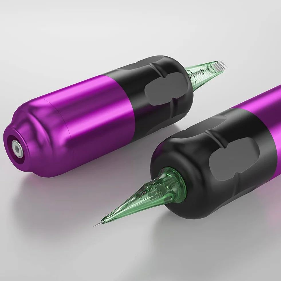 Solong Tattoo Zestaw pistoletu do tatuażu 1600 mAh 40 szt igieł fioletowy