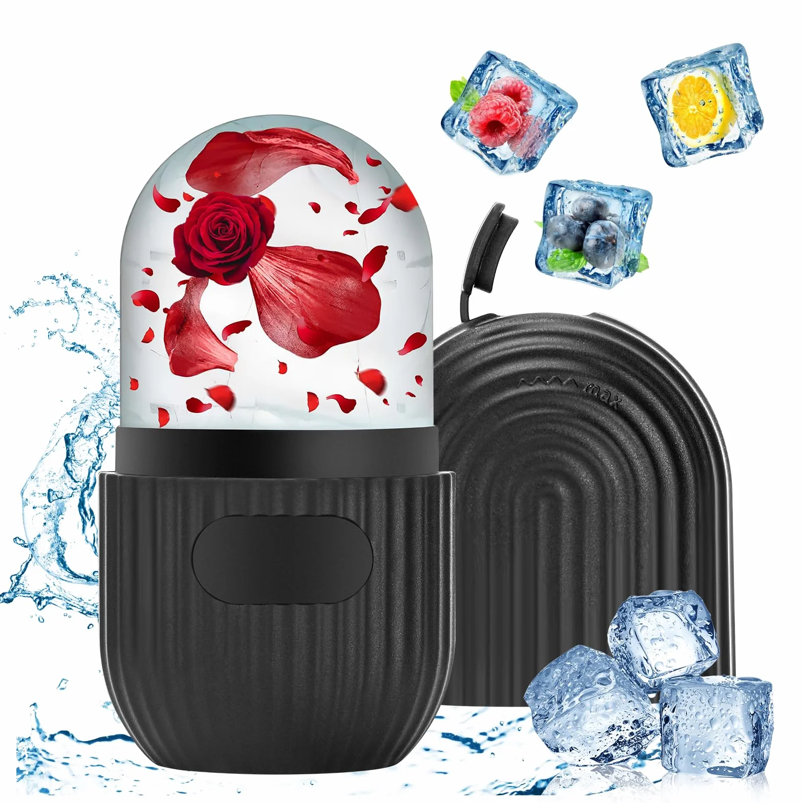 4 sztuki Ice Roller do twarzy, twarzy, oczu, wielokrotnego użytku, do ujędrniania twarzy, zmniejszania porów, zmniejsza opuchliznę, rozjaśnianie zmarszczek, pielęgnacja skóry