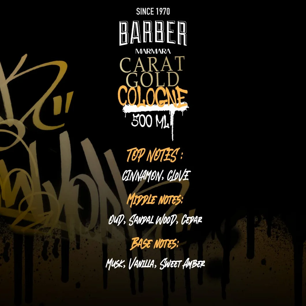 BARBER MARMARA Black-Gold Limited Edition Eau de Cologne 500 ml | edycja specjalna zapach Barbershop