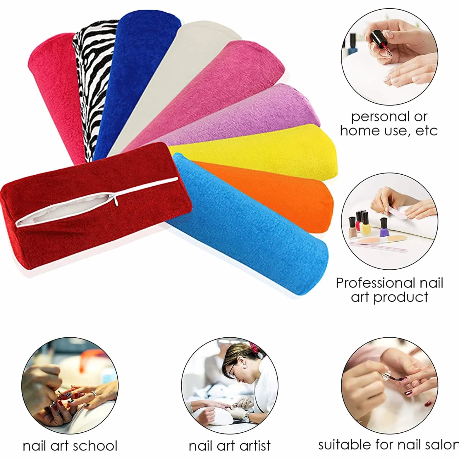 Moda sztuka paznokci poduszka do rąk pluszowa poduszka odpoczynek zmywalne manicure salon narzędzie czarne