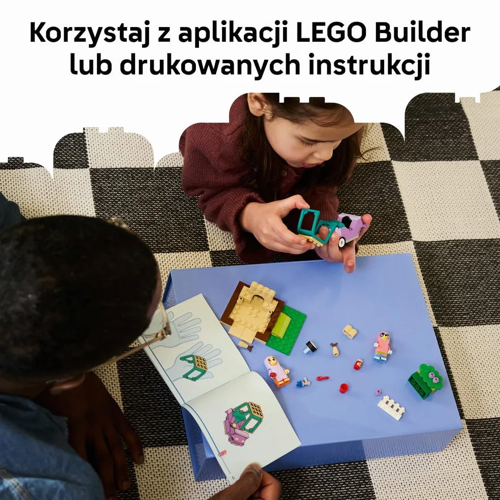 LEGO Blue Babunie z Bingo i Blue, zabawka konstrukcyjna dla dzieci, zestaw z samochodem, ogrodem i postaciami z serialu, pomysł na prezent dla chłopca i dziewczynki od 4 lat 11216