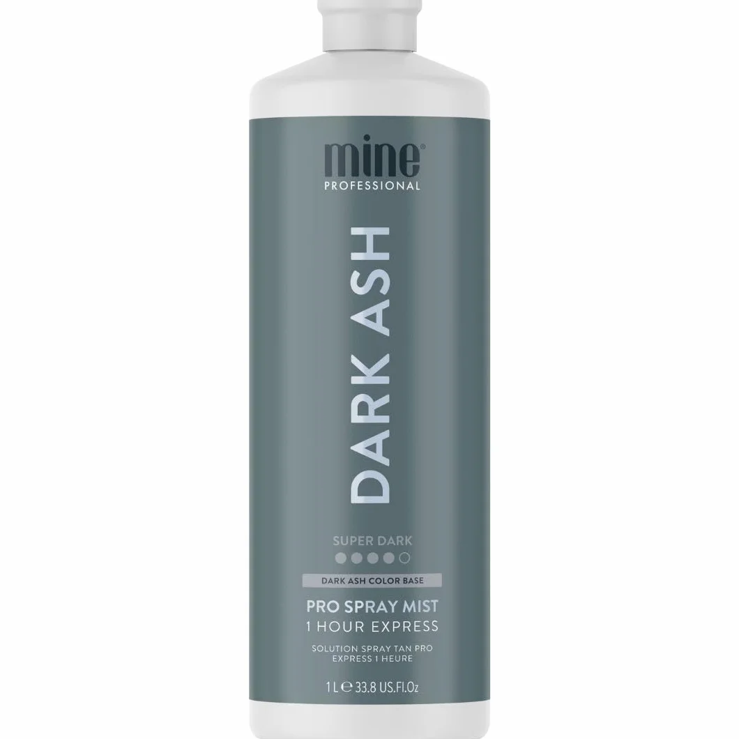 MineTan Dark Ash Premium roztwór do opalania natryskowego | Salon Professional 1-godzinna formuła ekspresowej opalenizny, czyste rozwiązanie do opalania bez słońca, gładkie i gładkie wykończenie, bez zapachu pomarańczowej lub sztucznej opalenizny, wegańsk