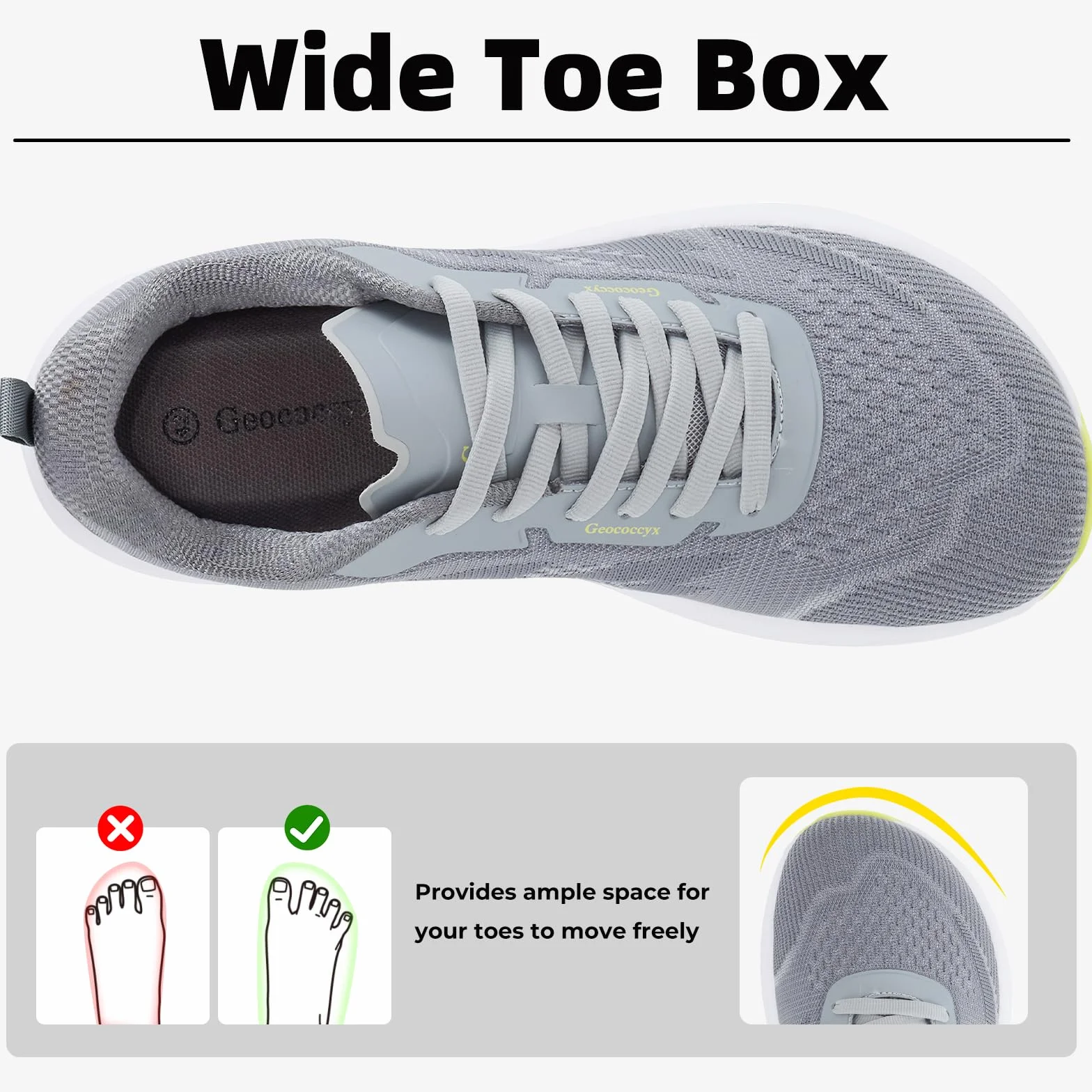 Buty sportowe, męskie, szerokie palce, oddychające, antypoślizgowe, do noszenia na co dzień i na zewnątrz