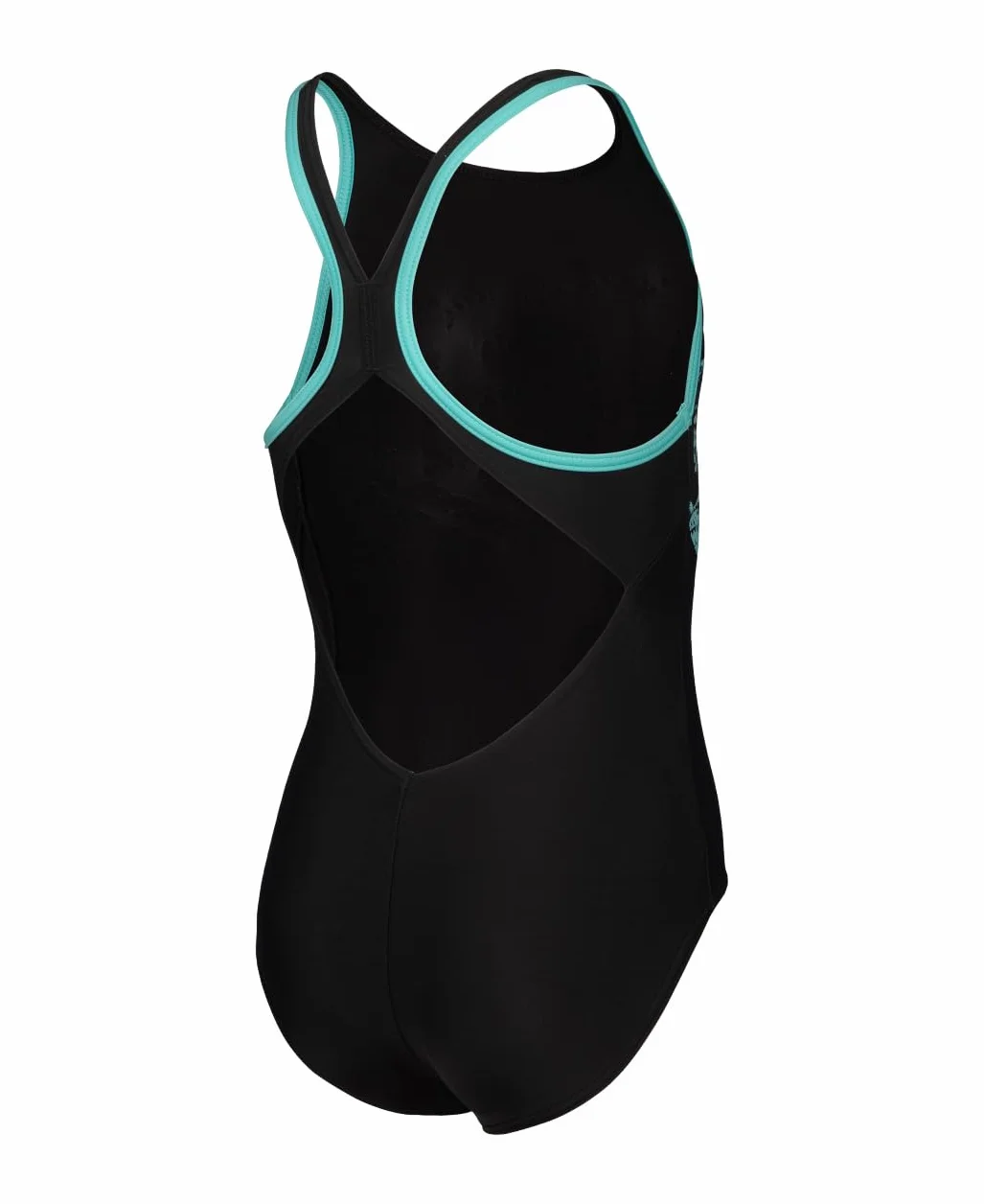 ARENA Dziewczęcy kostium kąpielowy Shaking V Back One Piece Swimsuit (1 opakowanie), Black-water, 152
