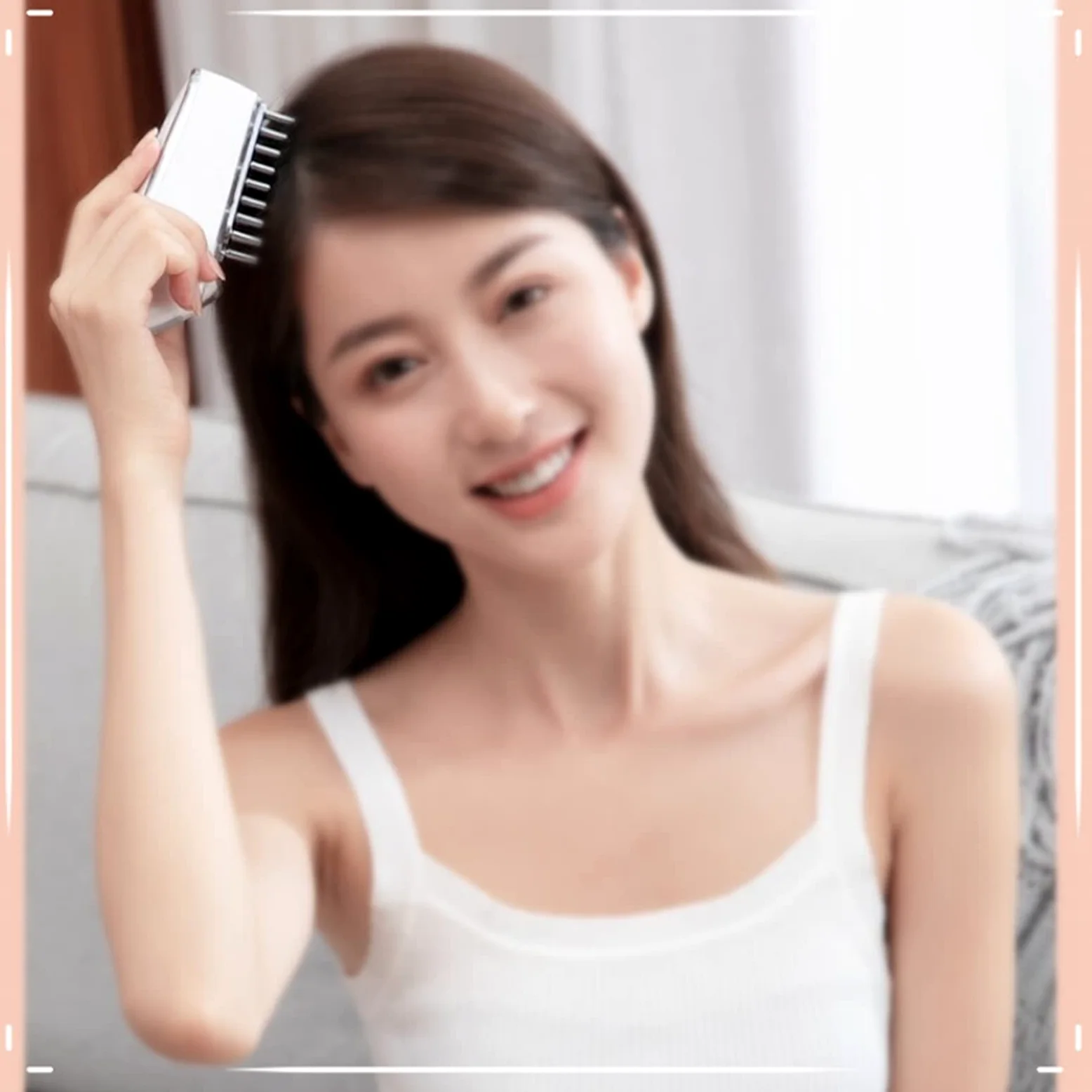 DieffematicSZ Grzebień Massage Instrument Micro Current Hair Care Comb Hair Care Comb Red Light Scalp Massage Electric Comb