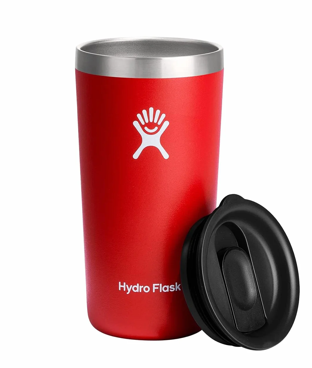 HYDRO FLASK - Kubek dookoła 355 ml (12 uncji) z zamykaną pokrywką zapobiegającą rozlaniu - Kubek podróżny z podwójną ścianką ze stali nierdzewnej - Gorące i zimne napoje - Kubek bez BPA - Goji
