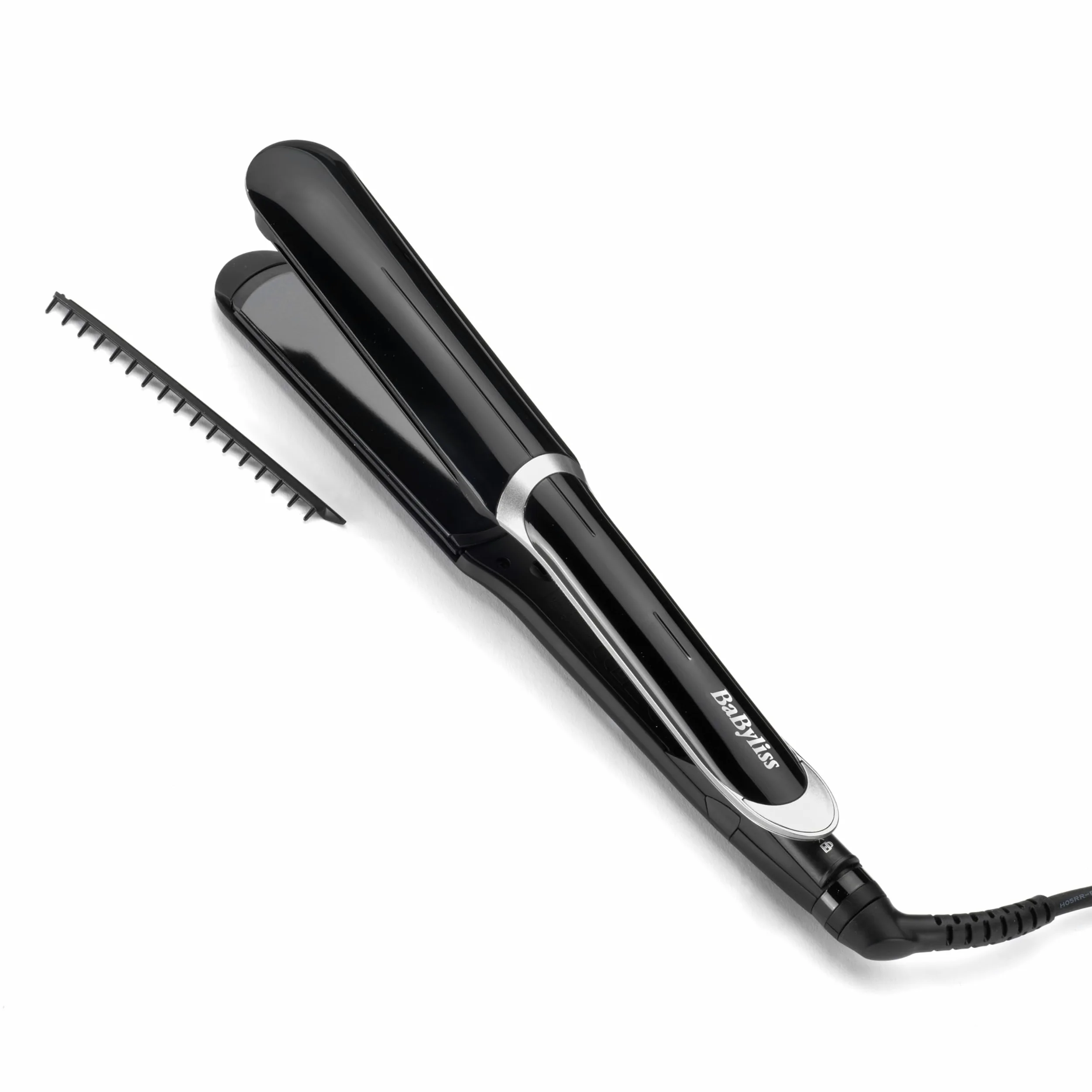 Prostownica BaByliss Smooth Pro Wide - ceramiczne płytki do gładkiej stylizacji o szerokości 35 mm do długich/grubych włosów, szybkie nagrzewanie, 5 ustawień temperatury do 235°C, ST397E