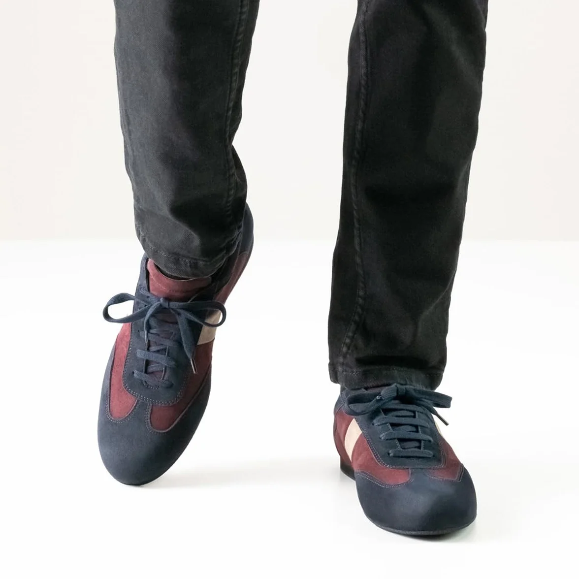 Werner Kern Męskie buty tanzsneaker/do tańca 28061, Niebieski/beżowy/czerwony, 41 EU