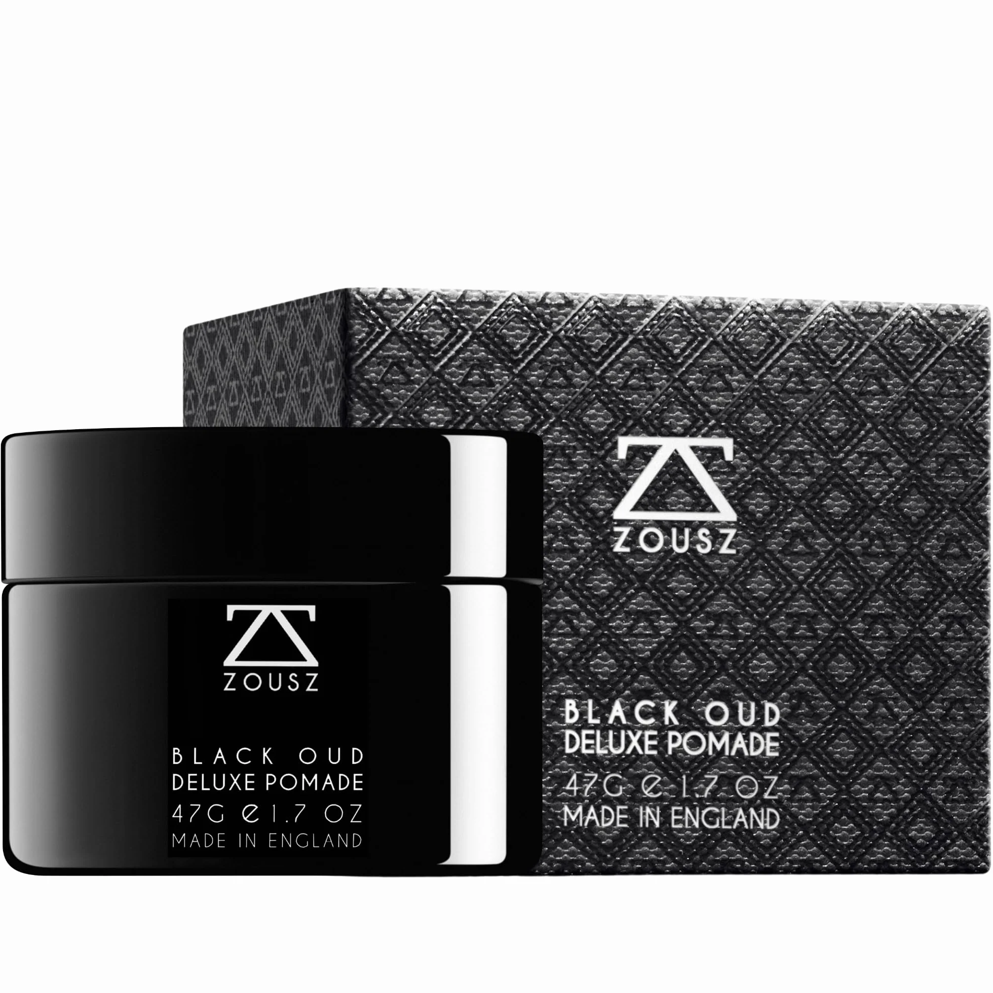 ZOUSZ Black Oud Deluxe pomada dla mężczyzn – Premium Clay i wosk do stylizacji włosów dla mężczyzn – wosk do włosów do wszystkich rodzajów włosów – idealny prezent dla mężczyzn, 47 g