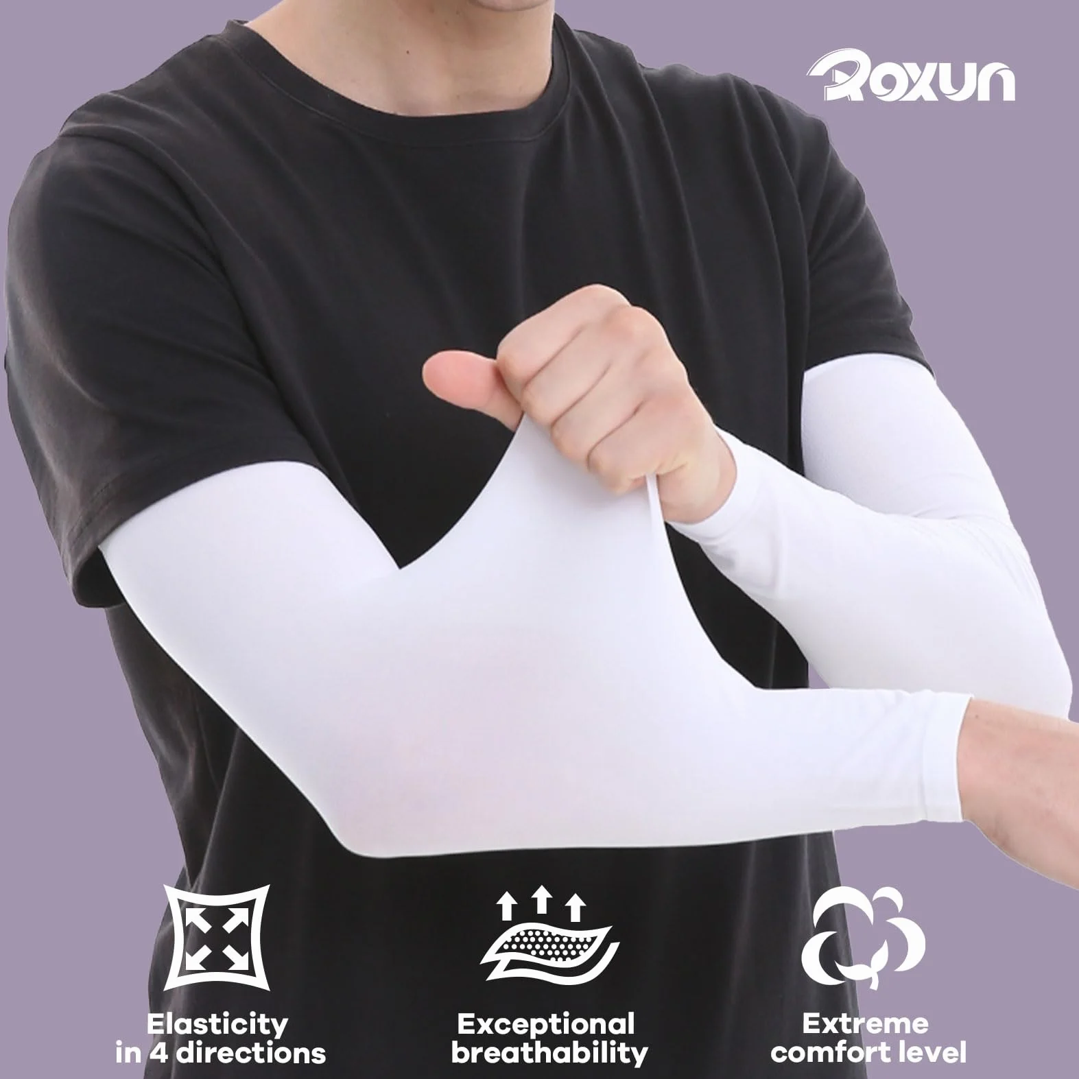 Roxun Rękawy Do Gier, Ochronne Rękawice Dla Kobiet I Mężczyzn, Ochrona Ramion Do Siatkówki Koszykówki Sportowe Rękawy