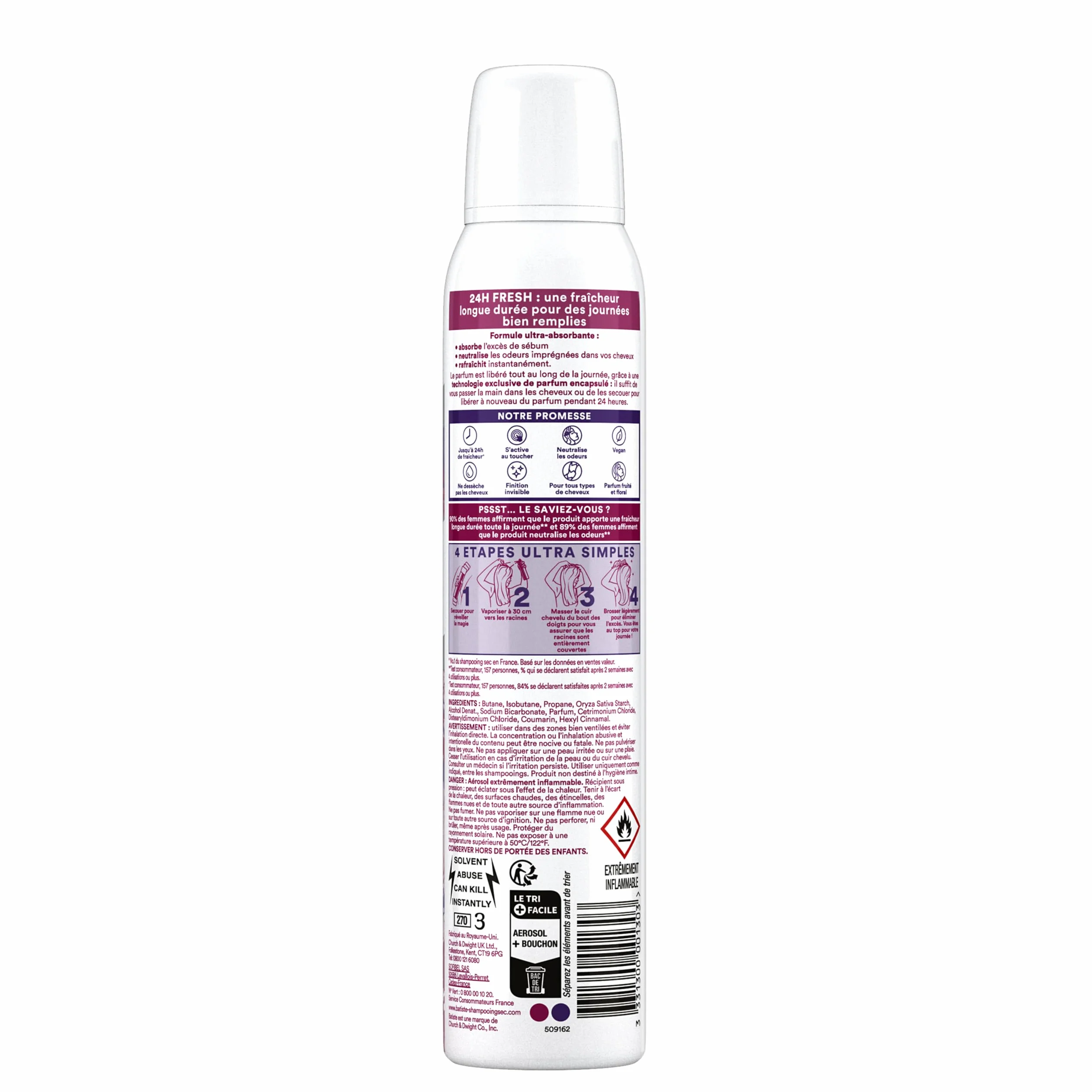 Batiste 24H Fresh Szampon bez spłukiwania 200ml