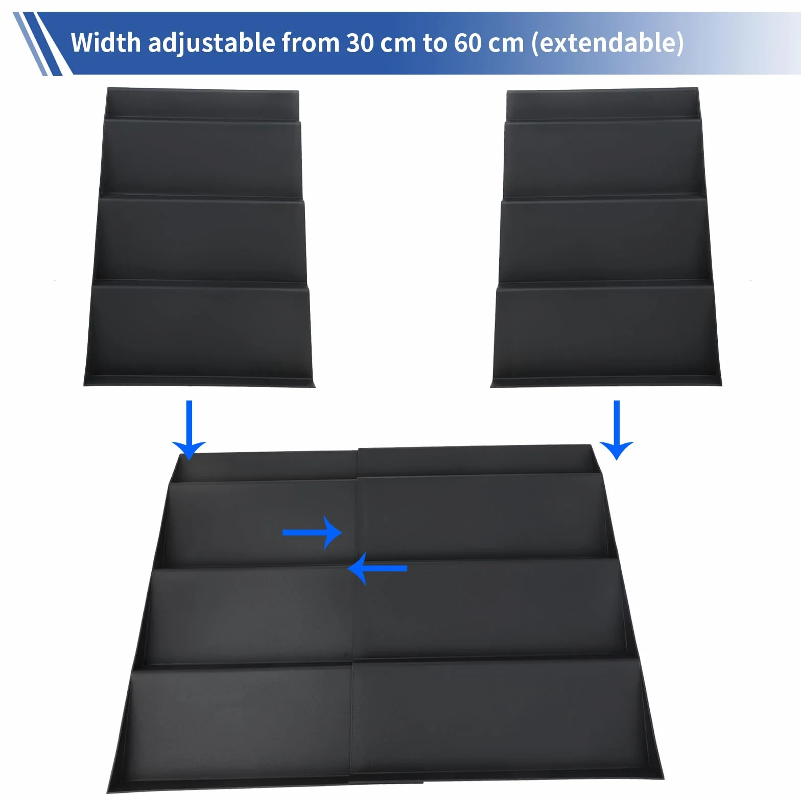 Akcesoria do szuflady na przyprawy – szerokość regulowana od 30 cm do 60 cm – czteropoziomowy design – idealne do organizowania przypraw w kuchni