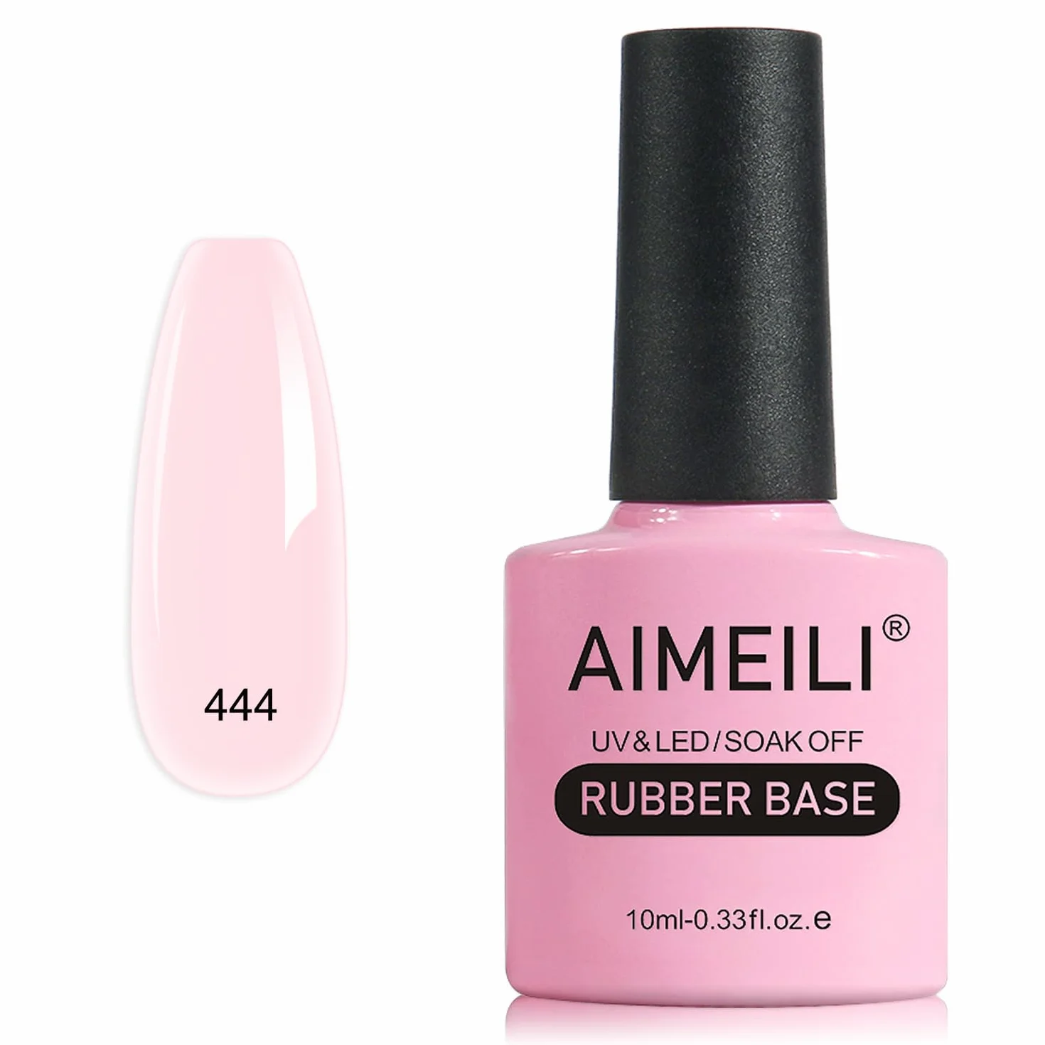 AIMEILI Rubber Base Gel Baza Kauczukowa Rubber Base Coat UV/LED Soak Off Żelowy Lakier do Paznokci Manicure - (444) 10ml