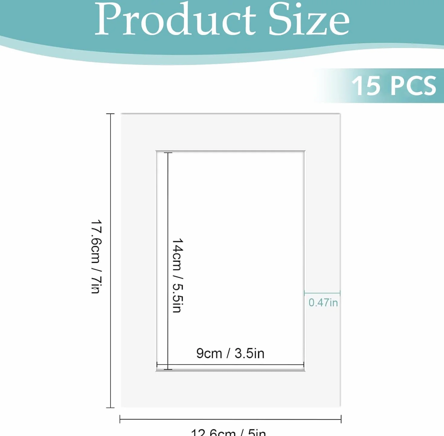 Luxiremi 15 białych ramka na zdjęcia 15 x 10 cm, passe-partout do obrazów, plakatów i obrazów
