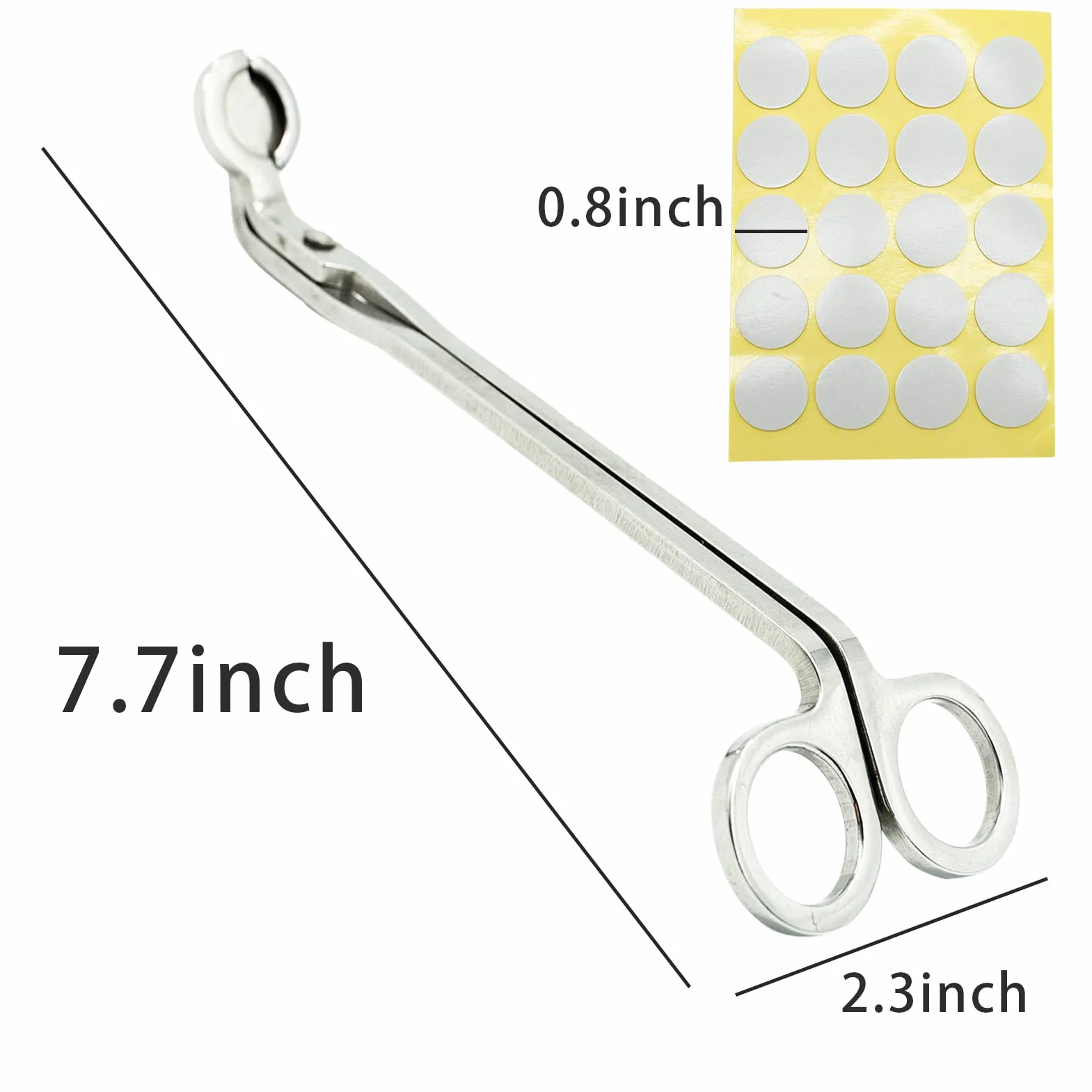 SZXMDKH Świecznik trymer do knotów ze stali nierdzewnej nóż do strzyżenia knotów lampa olejowa świeca akcesoria trymer nożyczki nóż - 18 cm