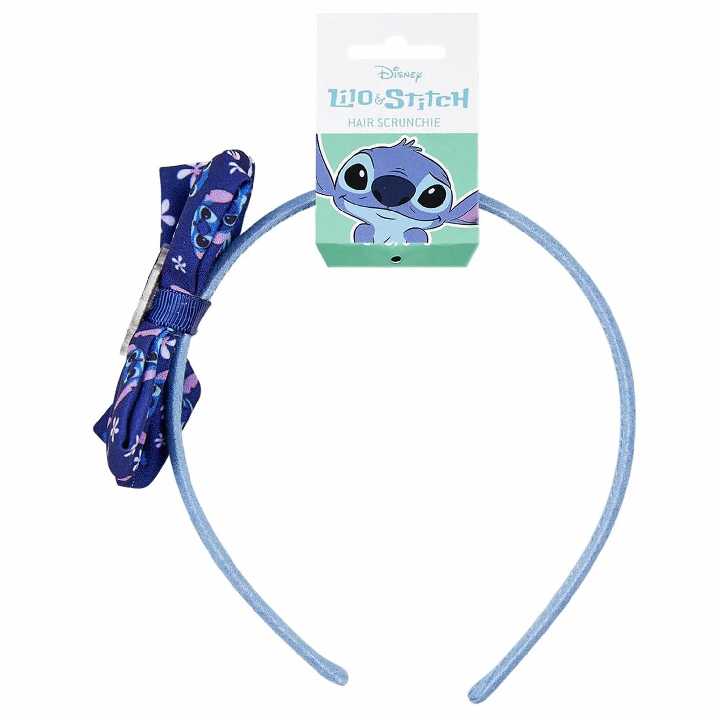 Opaska do włosów Disney Stitch zawiera kokardkę z boku z nadrukiem ściegu dla dziewcząt
