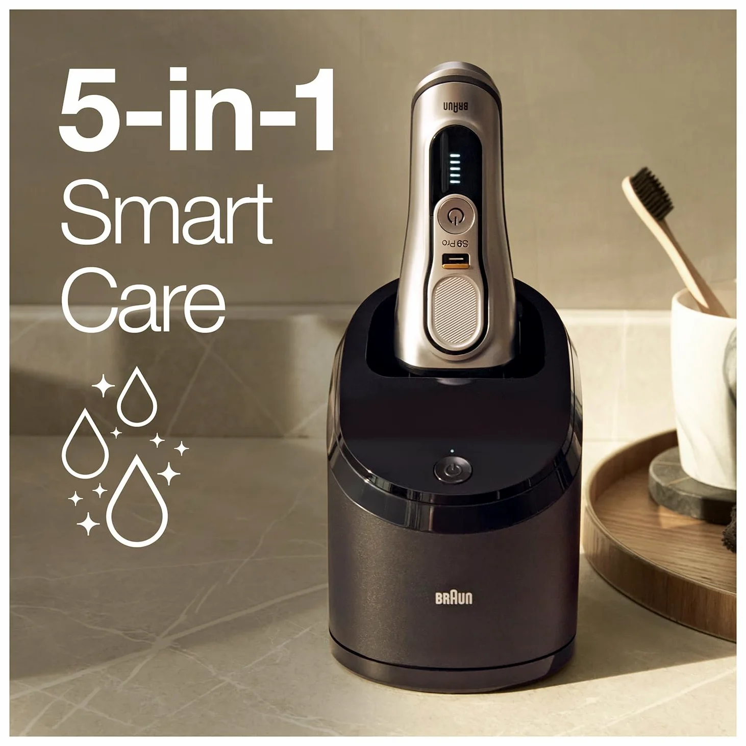 Braun Series 9 7500435218238 Trymer do Brody, Srebrny